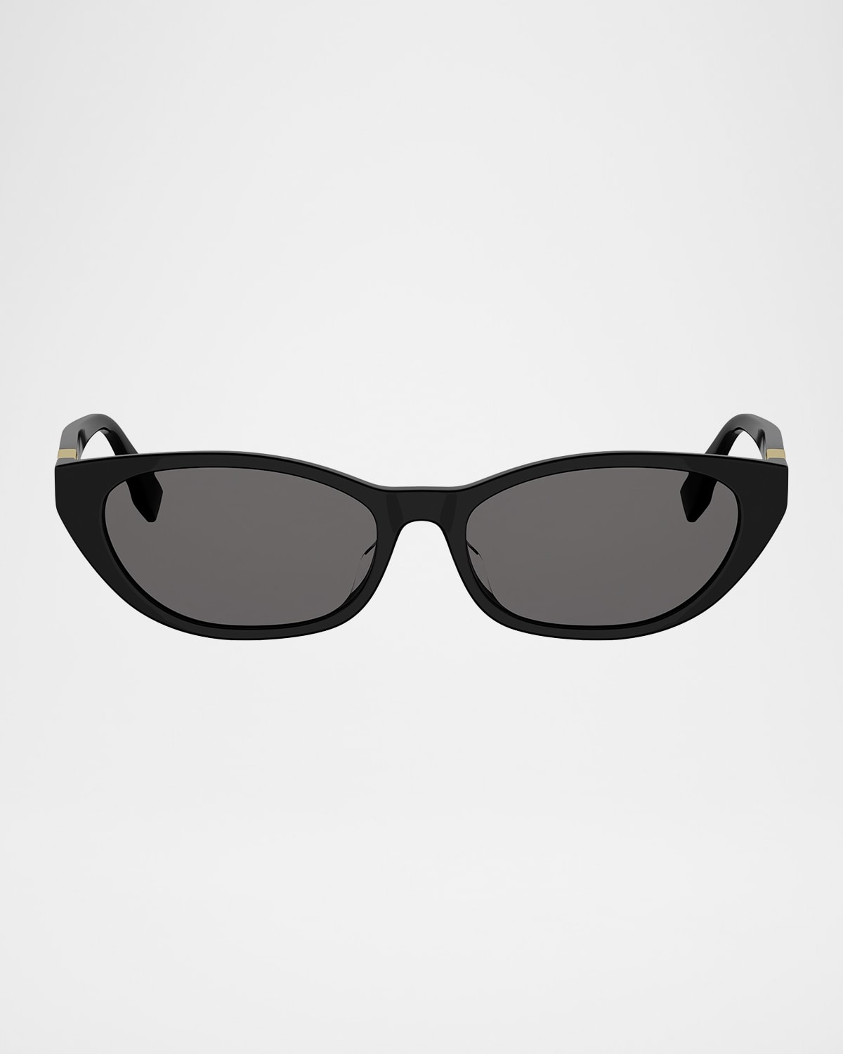 Fendi Baguette 56mm Acetate Cat-eye Sunglasses In Black
