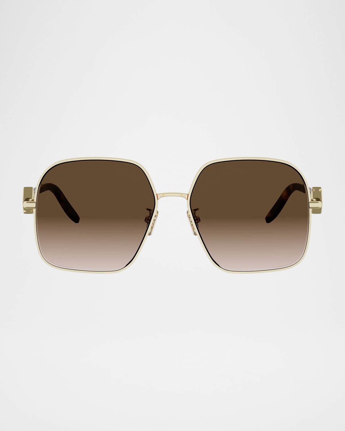 Fendi Ff Diamonds 58mm Metal Square Sunglasses