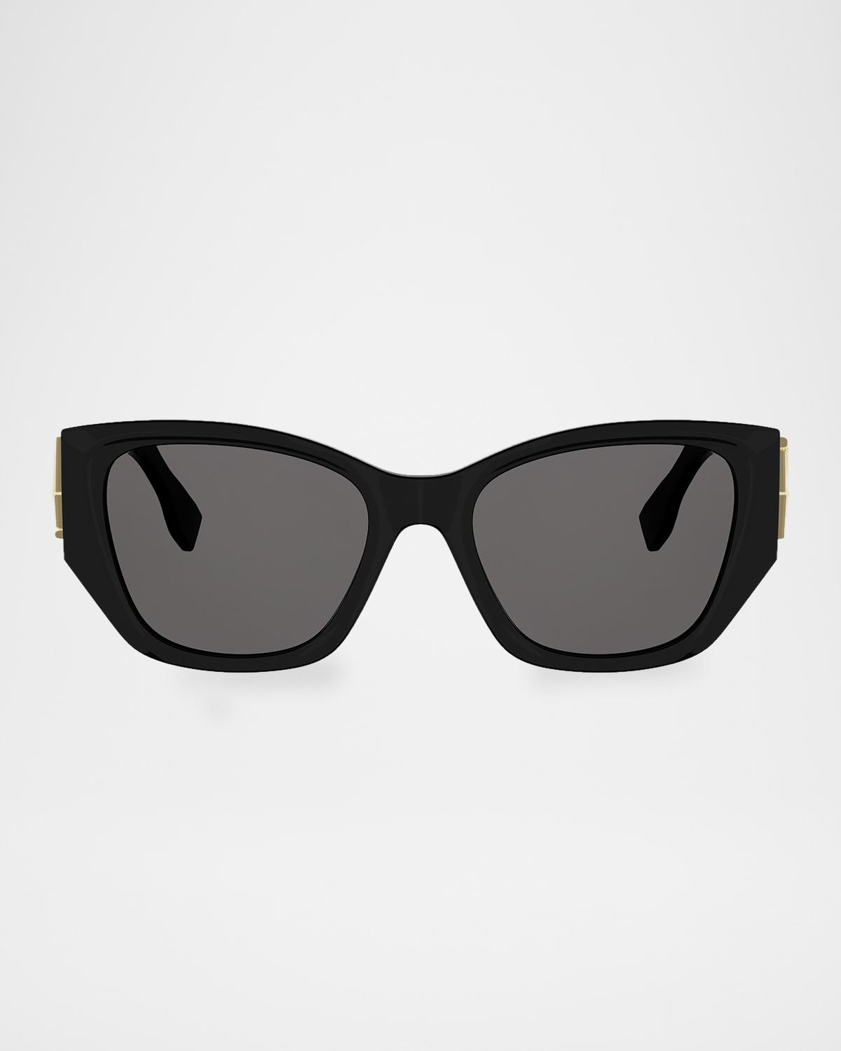 Fendi FF Diamond Logo Acetate Cat-Eye Sunglasses