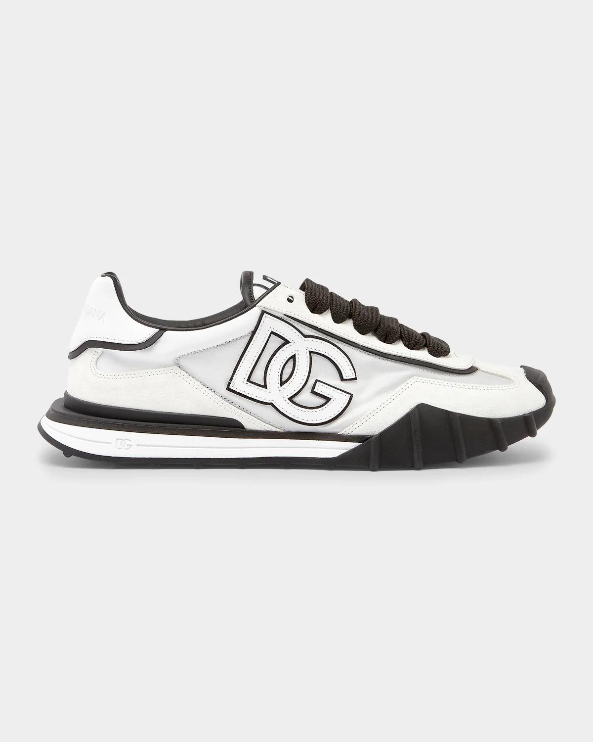 Men & apos;s DG Athletic Nylon and Leather Sneakers