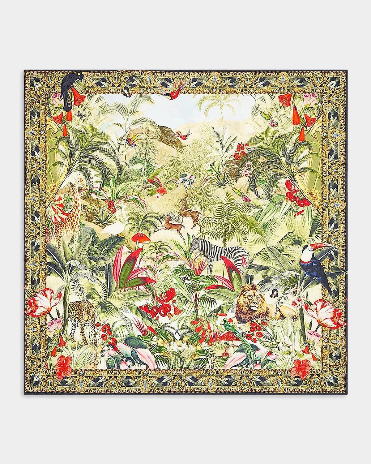 Camilla Wanderlust Empire Large Crystalled Silk Scarf