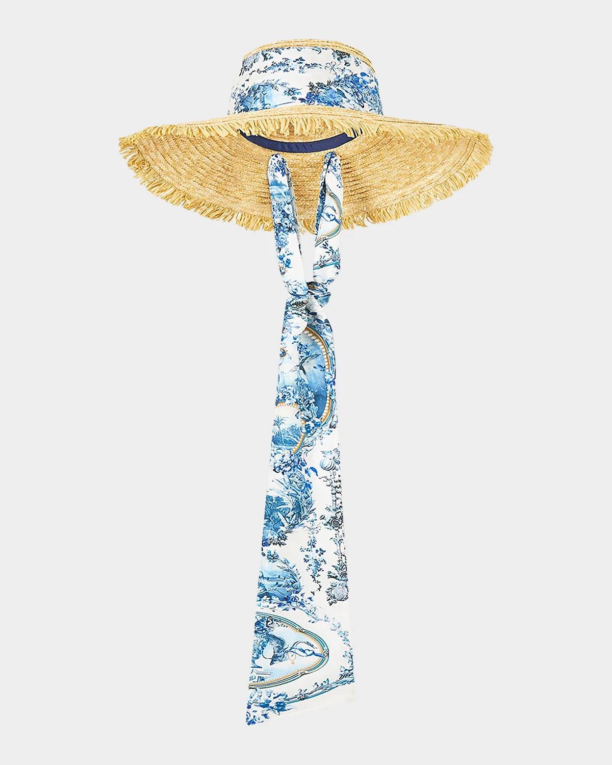 Camilla The Porcelain Parlour Large Raffia Sunhat