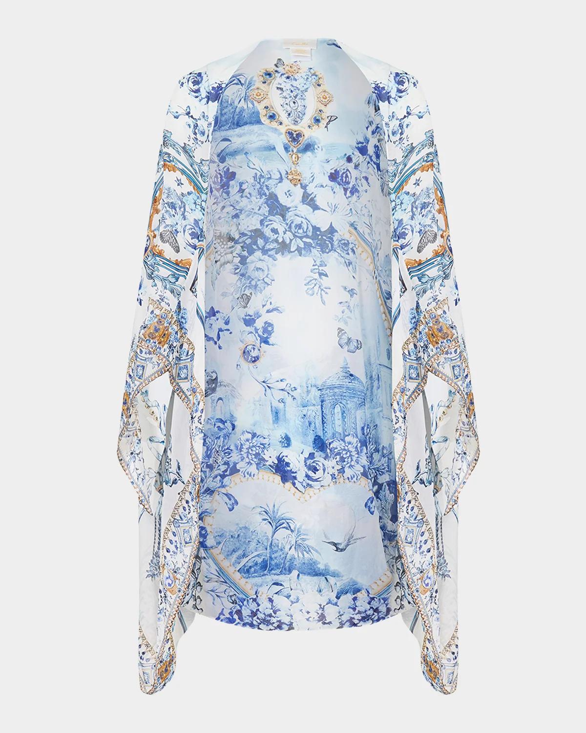 Camilla The Porcelain Parlour Silk Chiffon Shrug