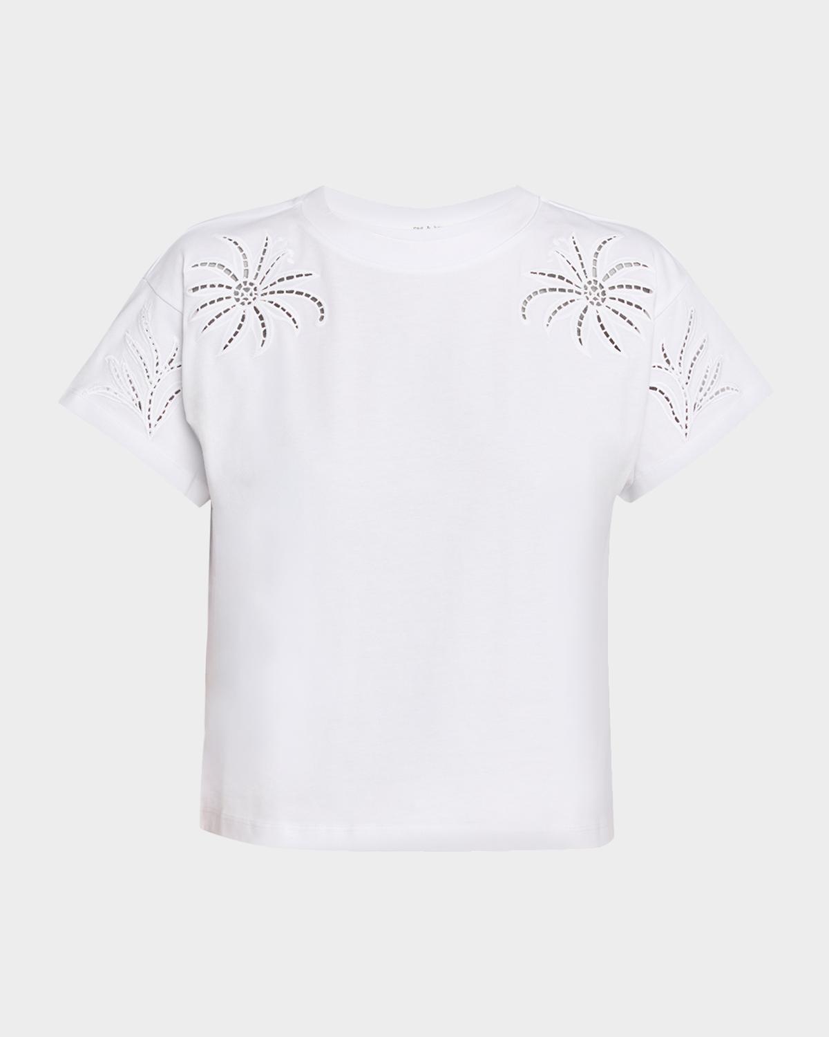 rag & bone Kelly Floral Cut-Out Tee