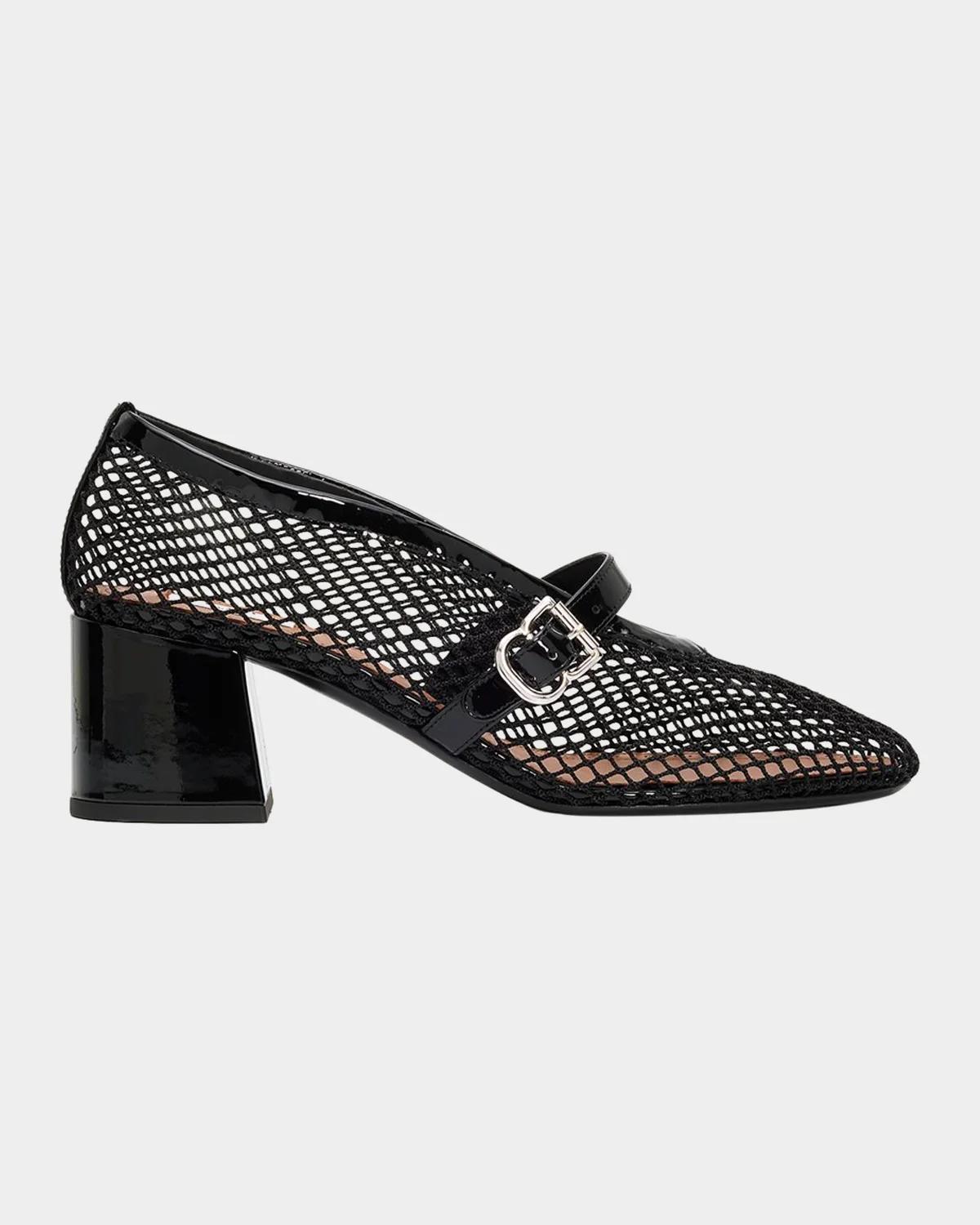 ALAÏA 55mm Fishnet Ballerina Pumps