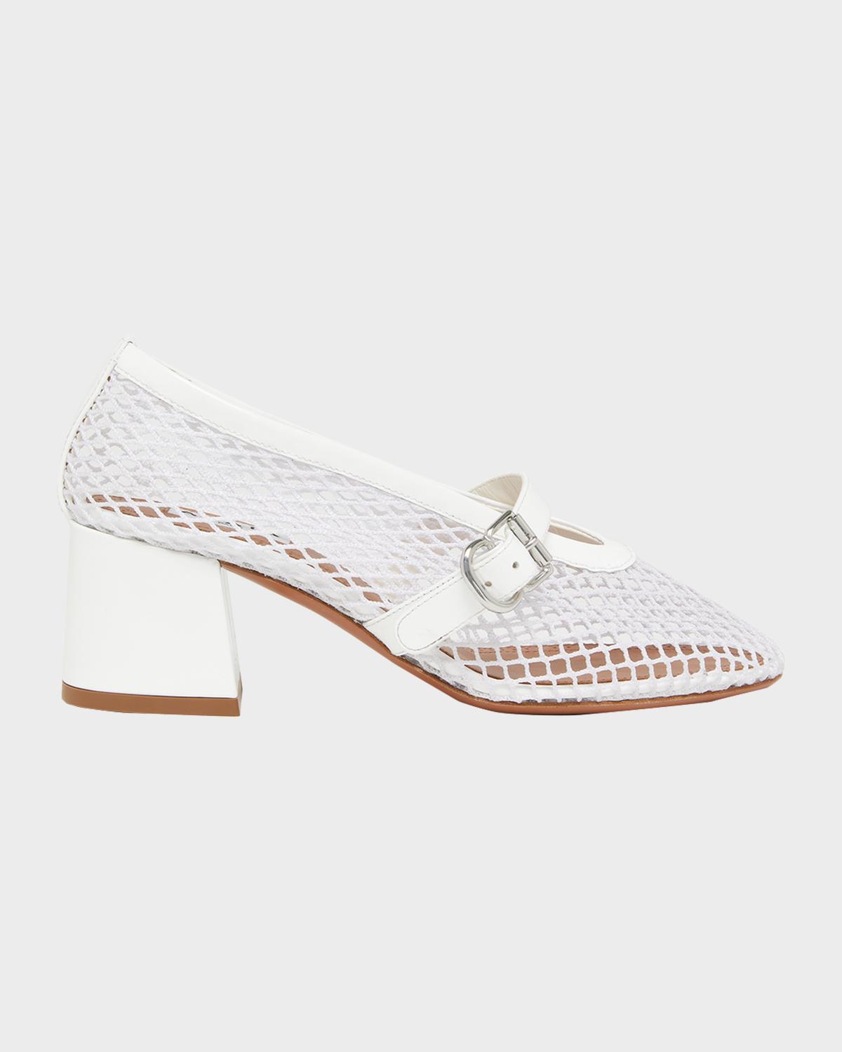 ALAÏA 55mm Fishnet Ballerina Pumps