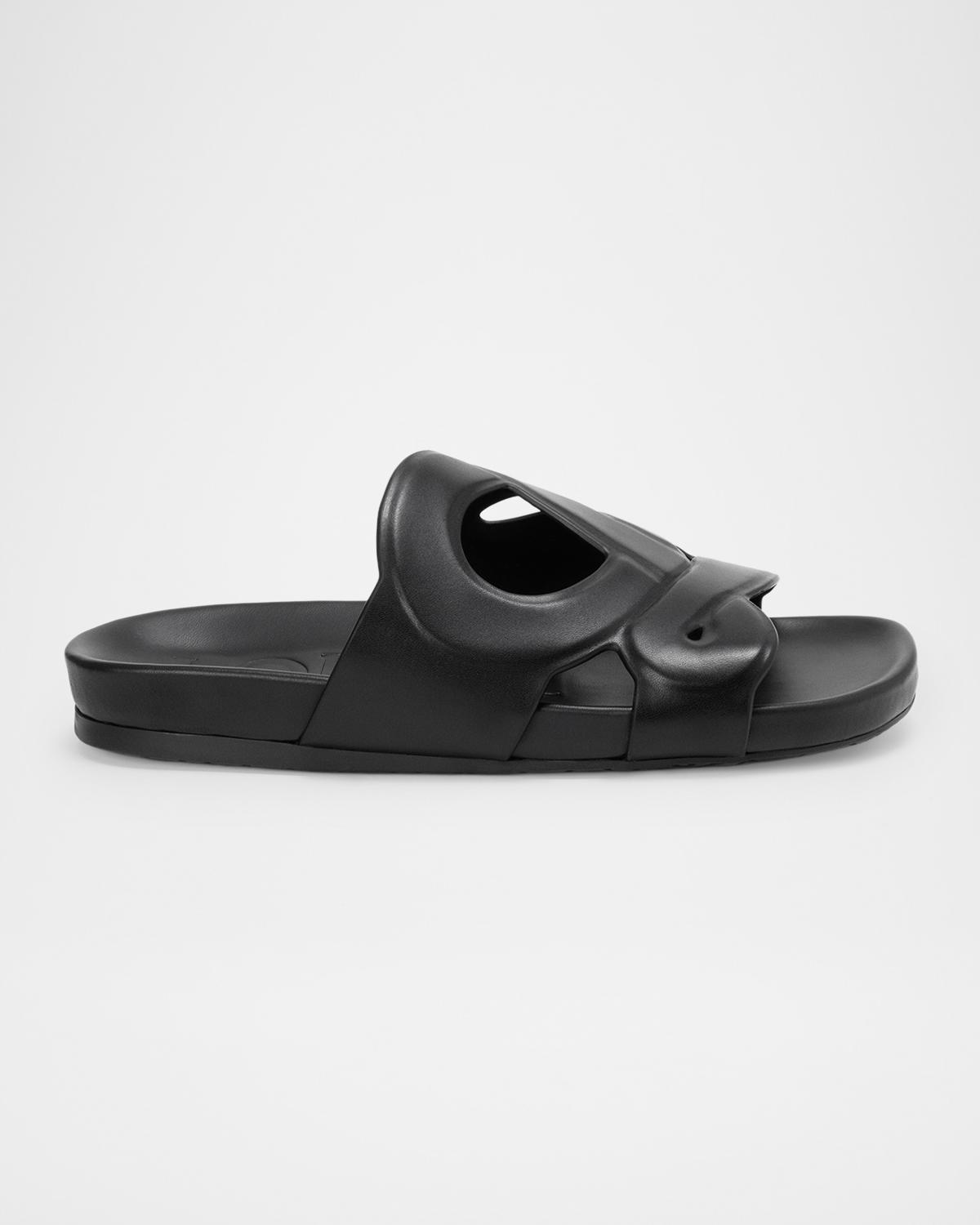 x Paula & apos;s Ibiza Men & apos;s Ease Monogram Leather Sandals
