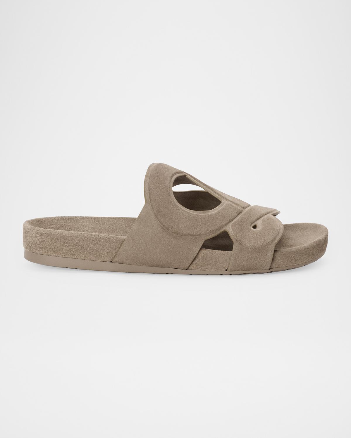 x Paula & apos;s Ibiza Men & apos;s Ease Monogram Suede Sandals