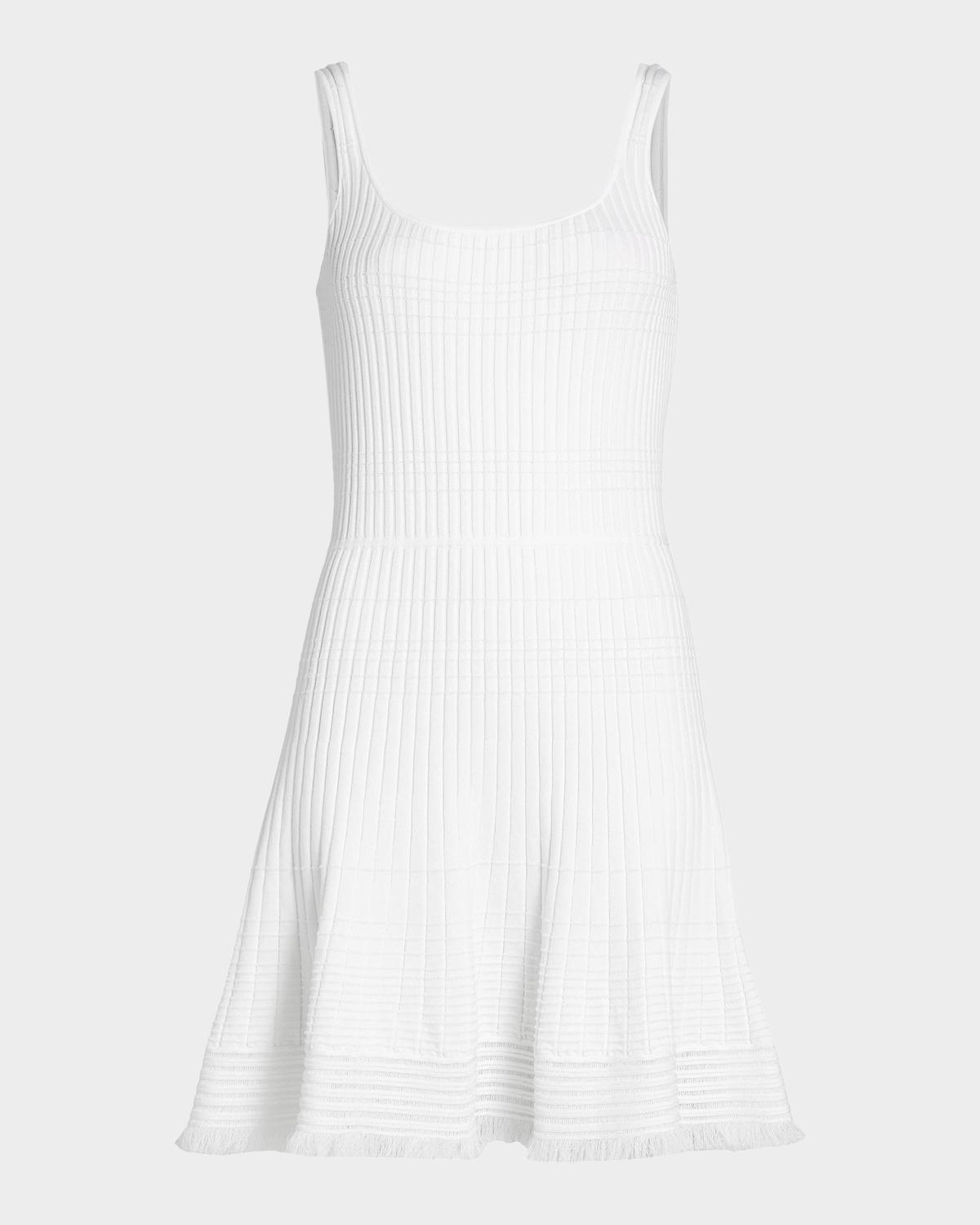rag & bone Ayan Fringe-Trim Rib-Knit Mini Dress