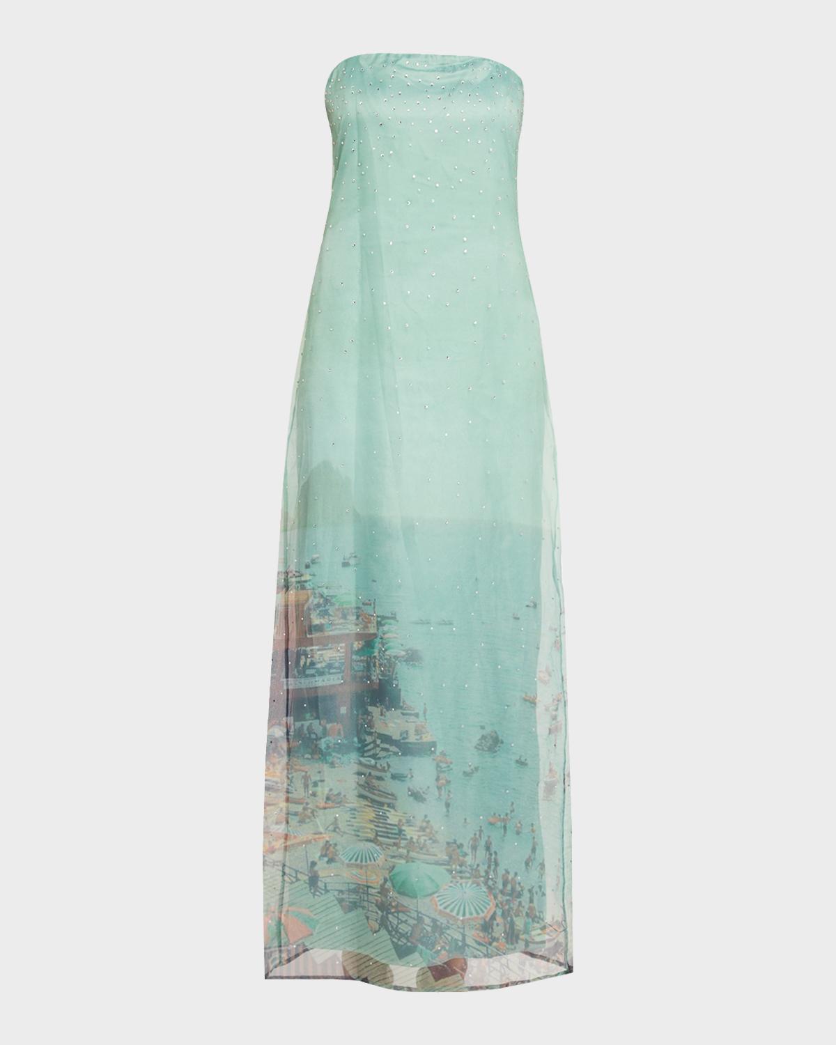 STAUD Amara Embellished Maxi Dress