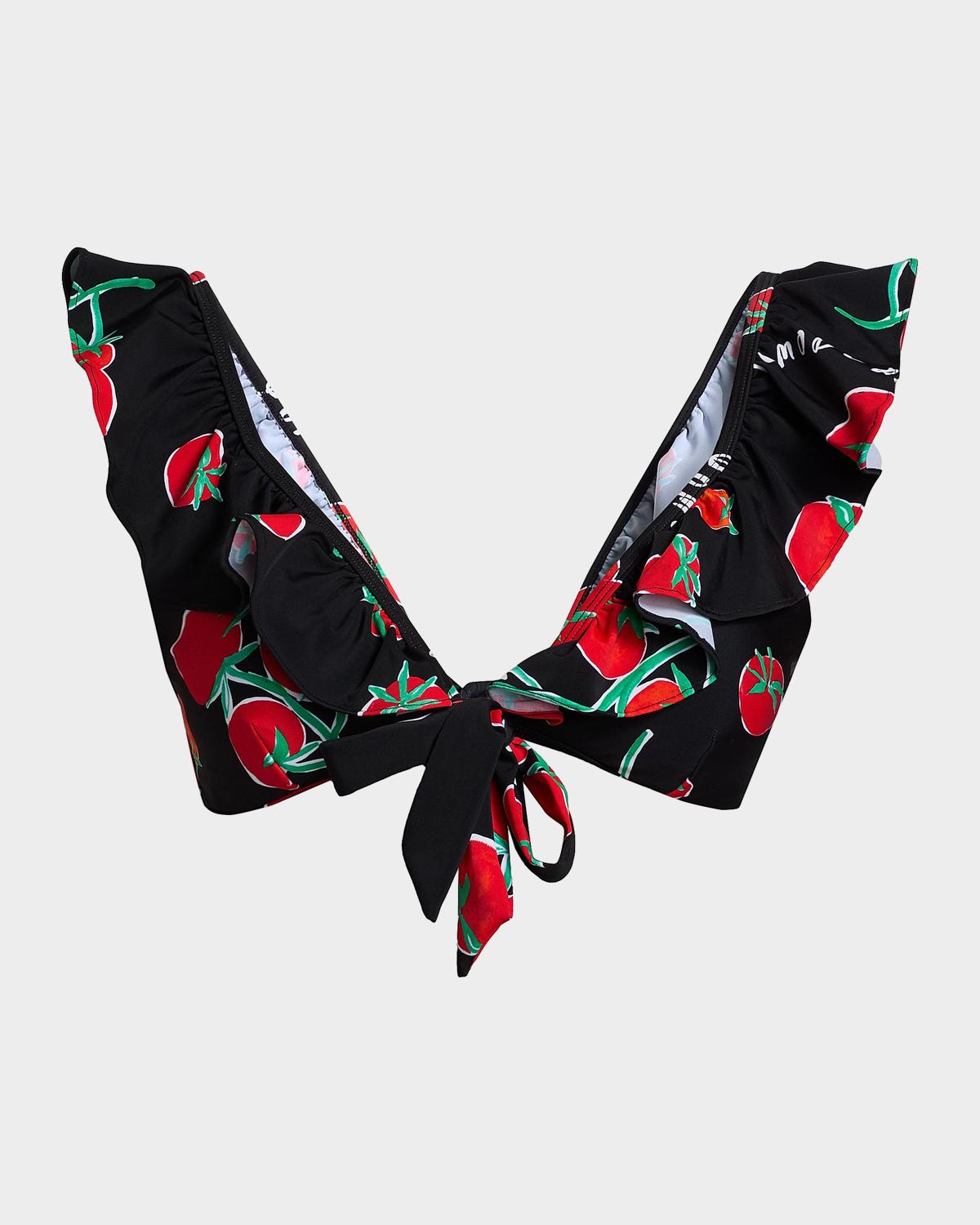 Milly Pomodoro Ruffle Bikini Top
