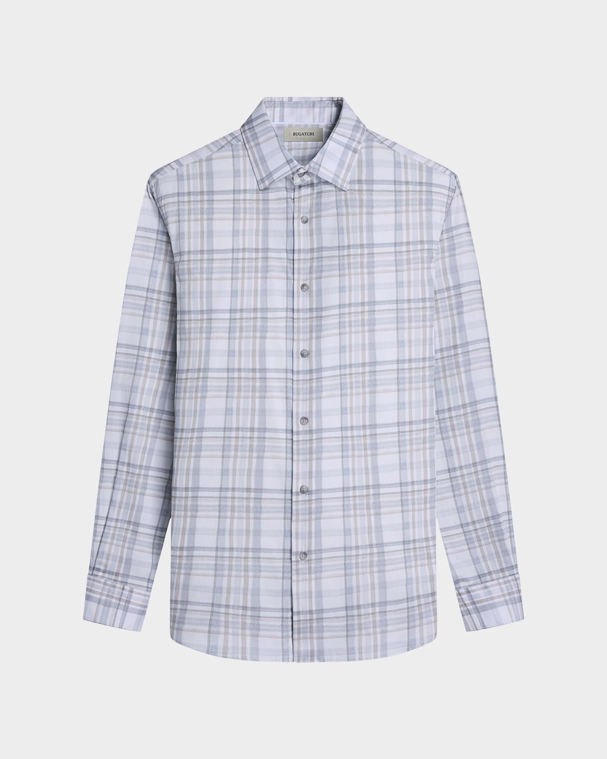 Bugatchi Men's Axel Plaid Cotton Sport Shirt