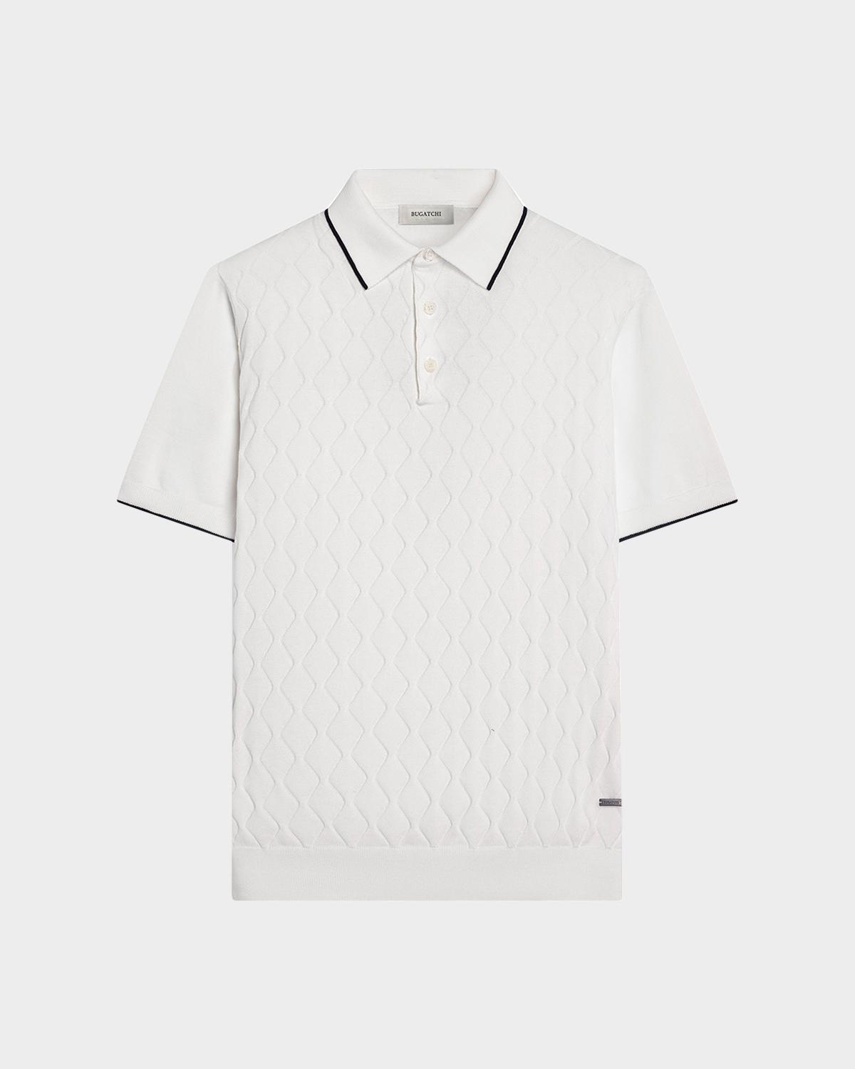 Bugatchi Men's Zigzag Cotton-Blend Polo Shirt