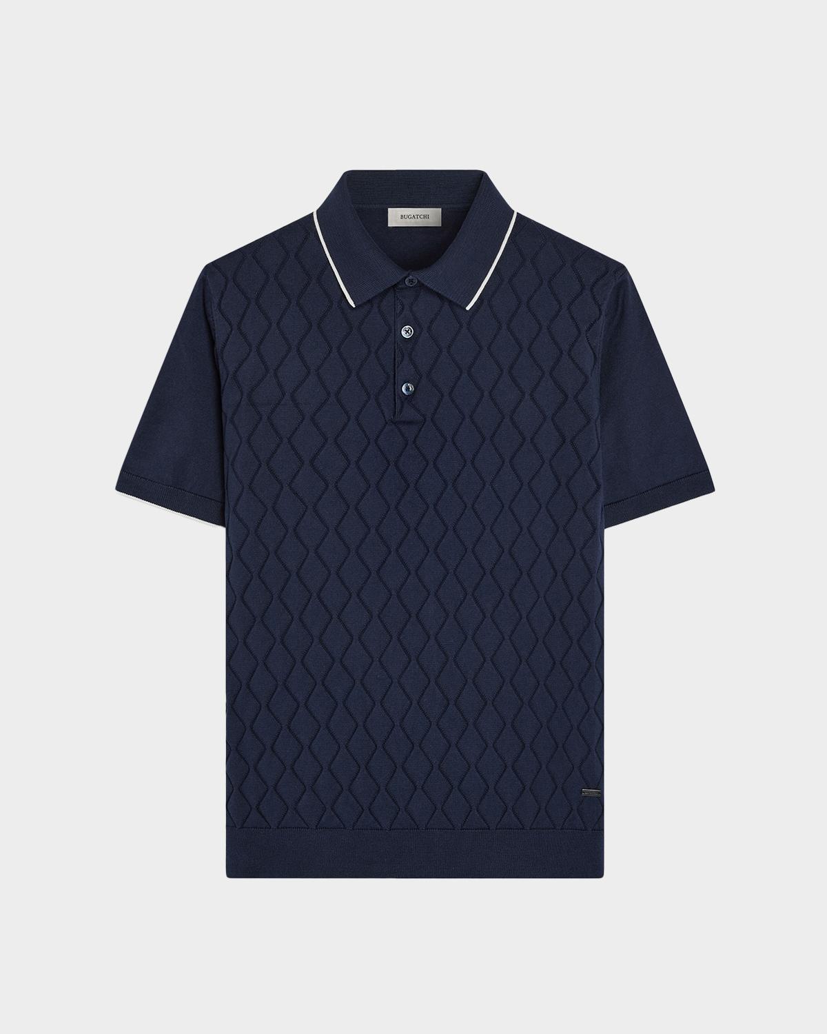 Bugatchi Men's Zigzag Cotton-Blend Polo Shirt