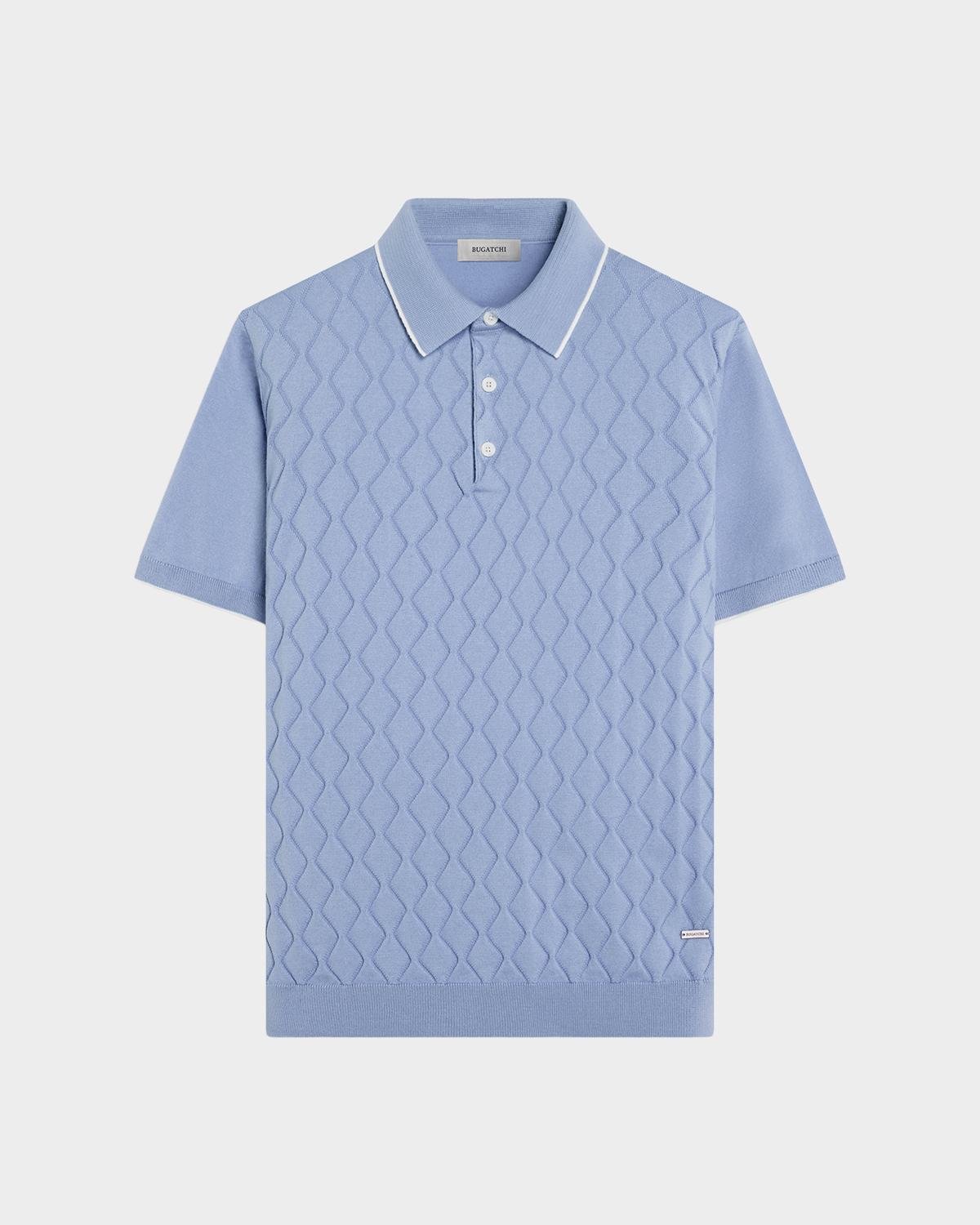 Bugatchi Men's Zigzag Cotton-Blend Polo Shirt