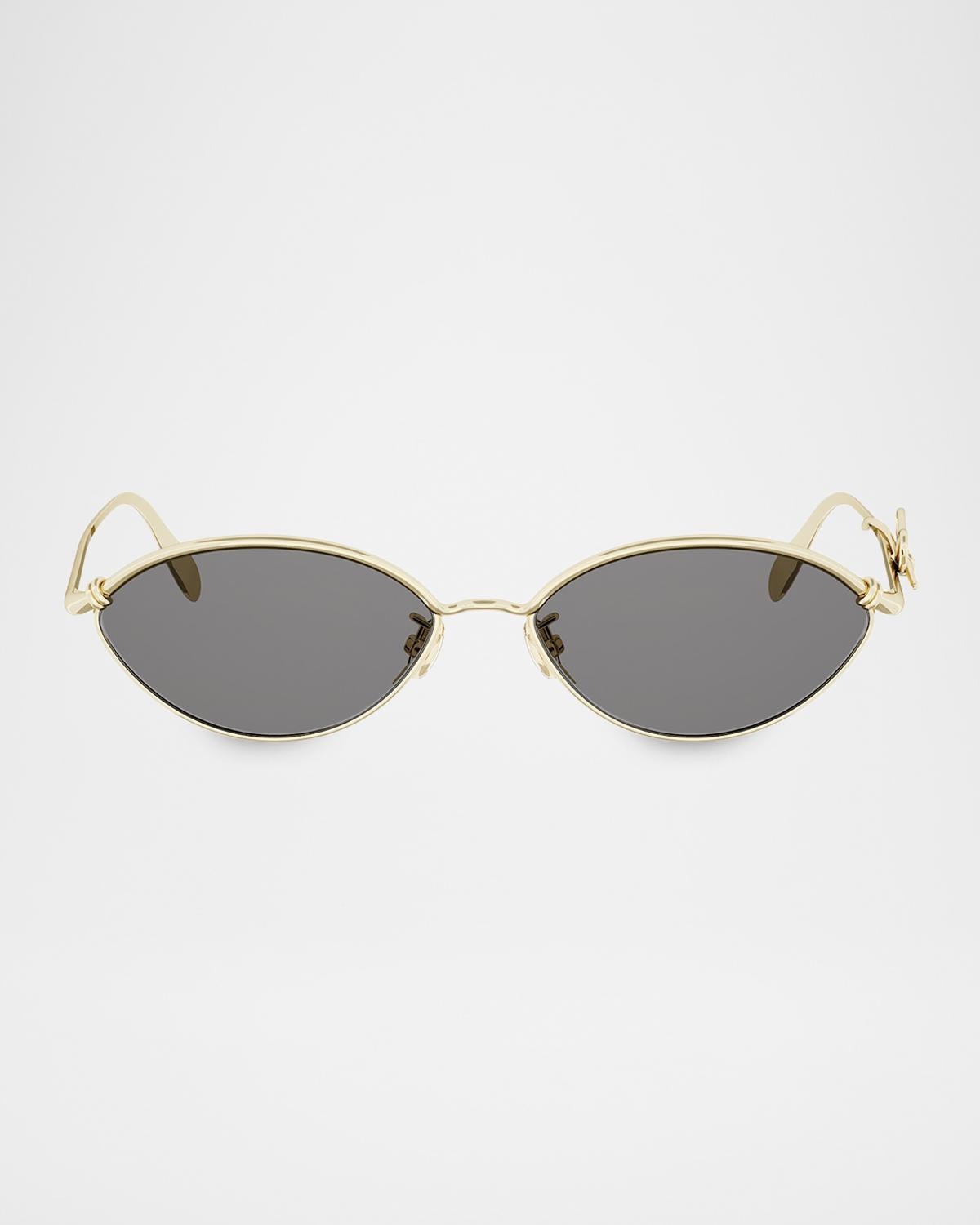 Dior Bow R1U Metal Oval Sunglasses