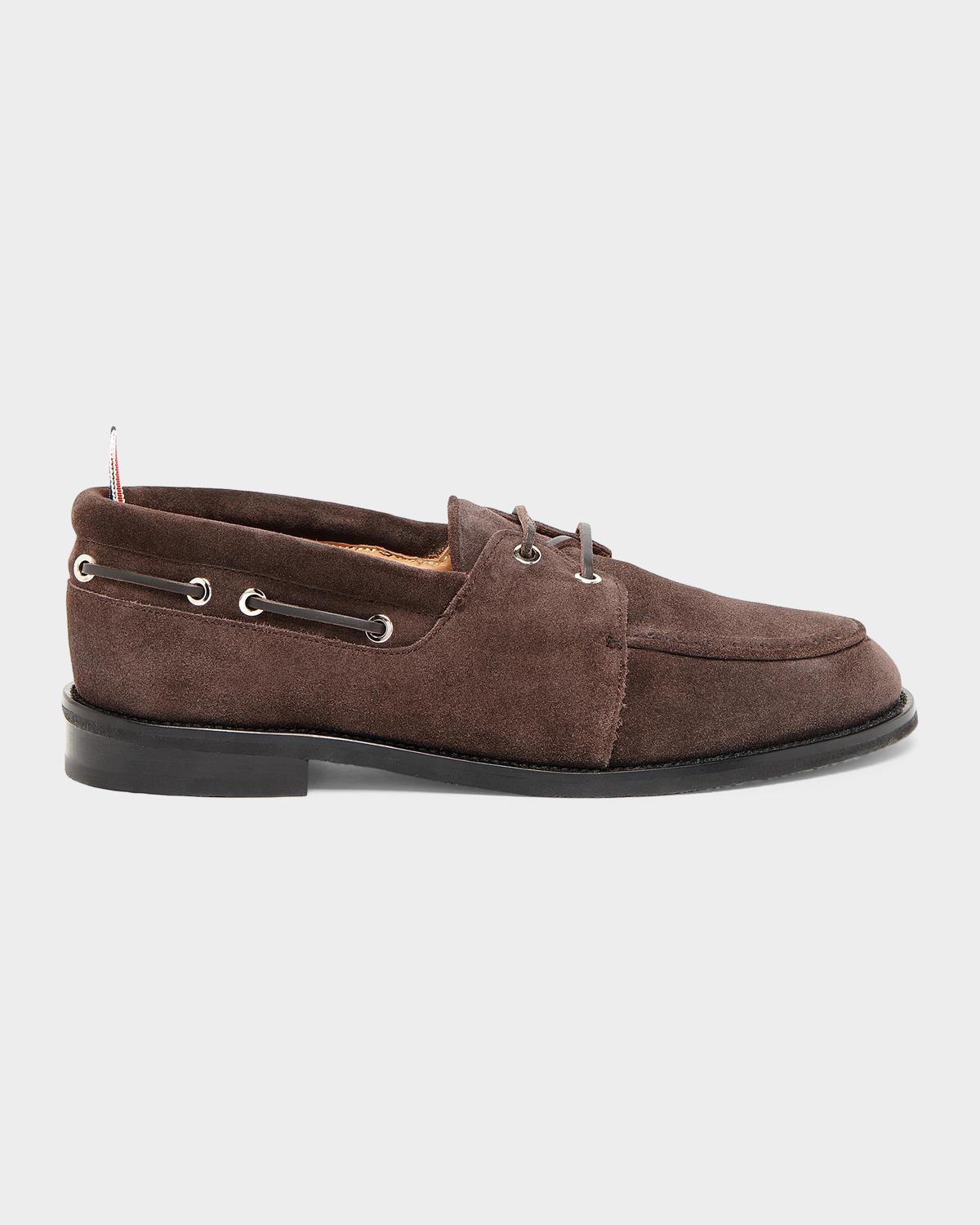 Thom Browne Men's Padded Suede Boat Shoes