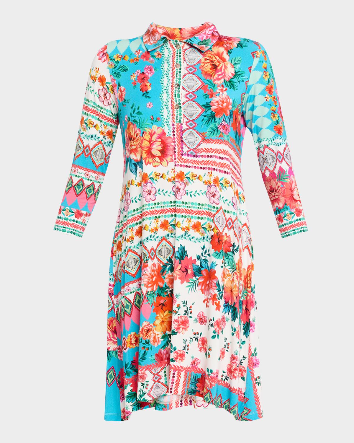 Johnny Was The Janie Floral-Print Favorite Polo Swing Dress