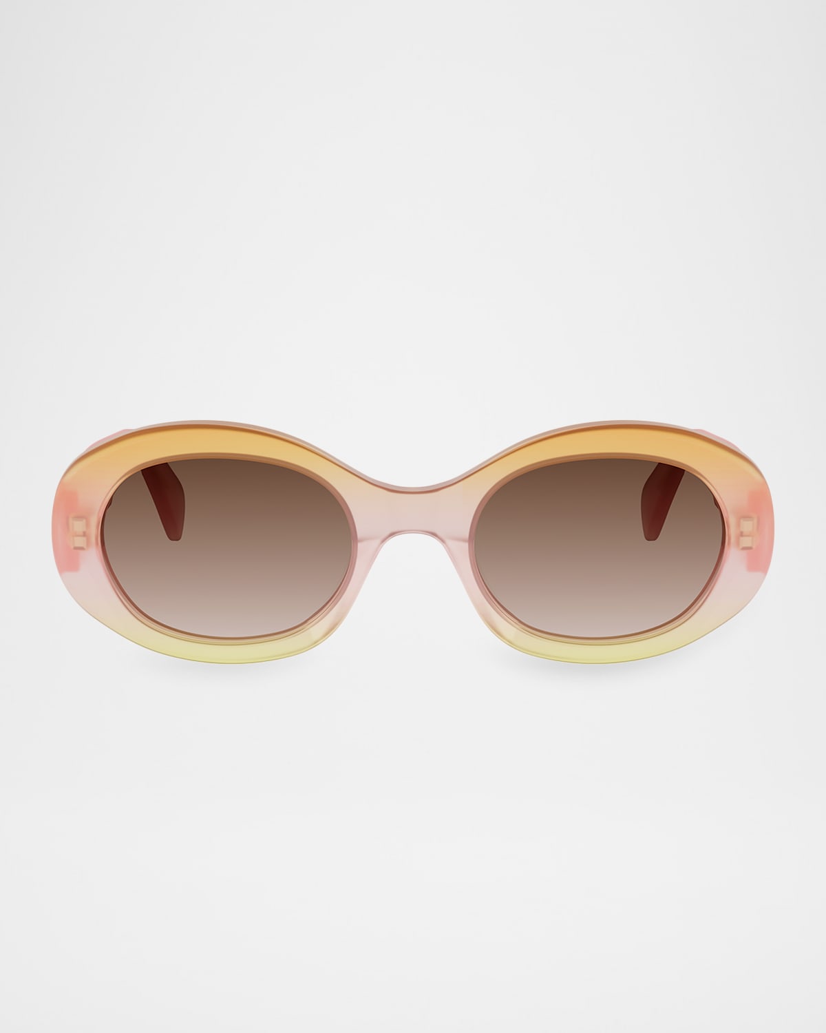 Celine Triomphe 52mm Oval Sunglasses In Brown