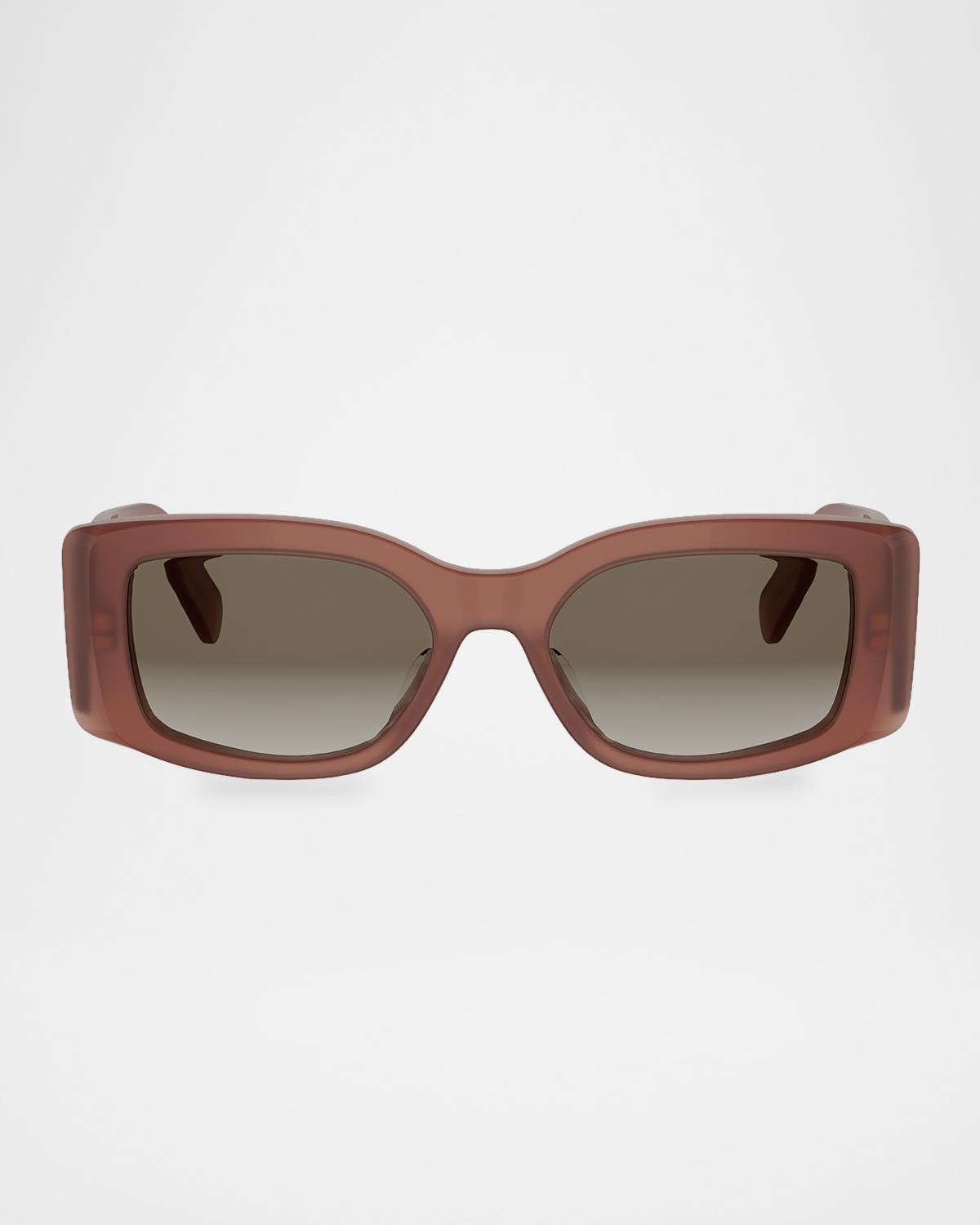 CELINE Maxi Triomphe 53mm Rectangular Sunglasses