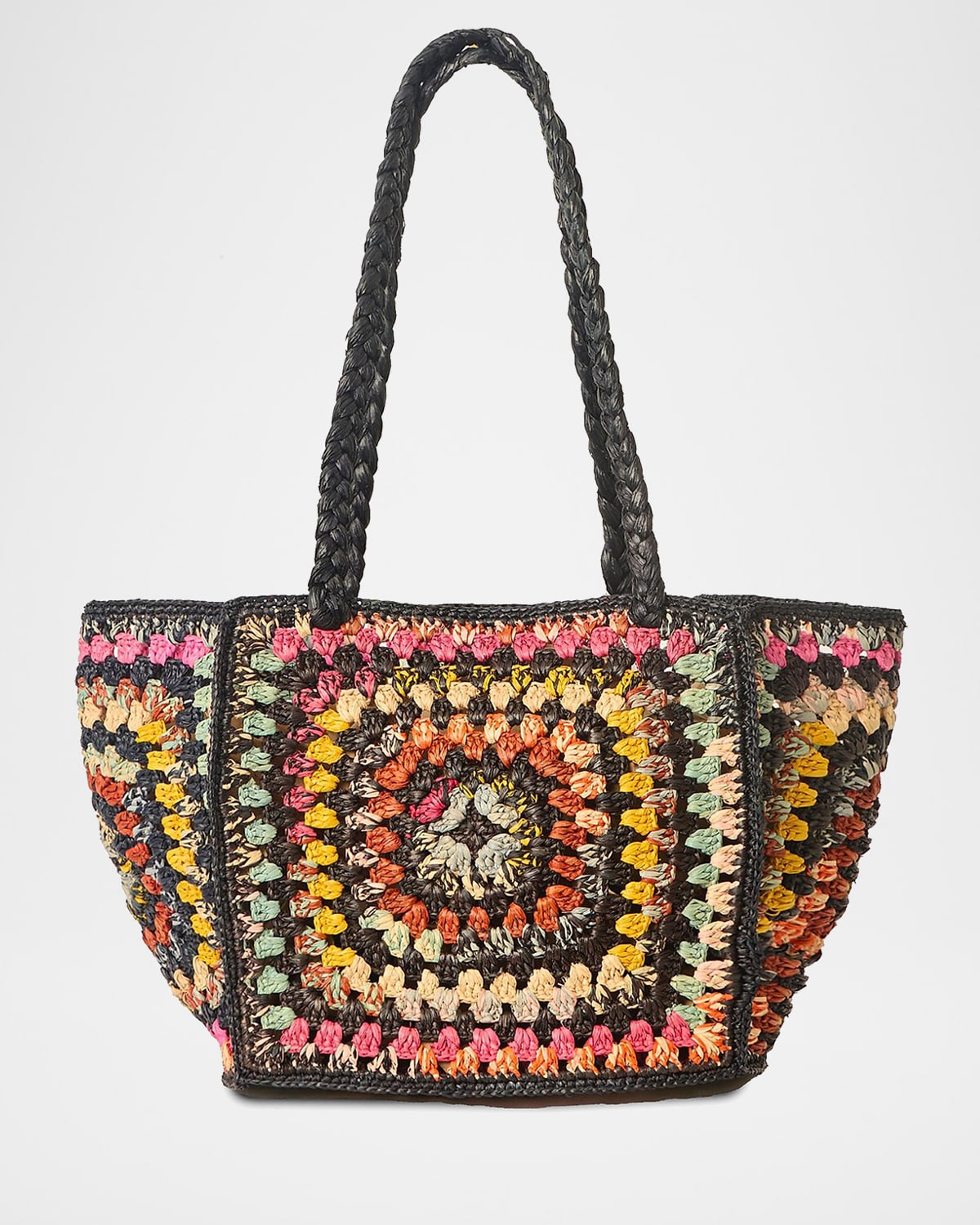 BTB Los Angeles Everly Geometric Woven Raffia Tote Bag | Thumbnail 4 BTB Los Angeles Everly Geometric Woven Raffia Tote Bag | Thumbnail 4