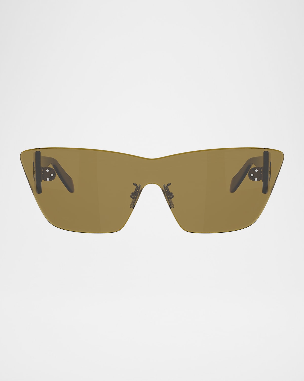 Celine Sundown Shade Cat-eye Shield Sunglasses In Brown
