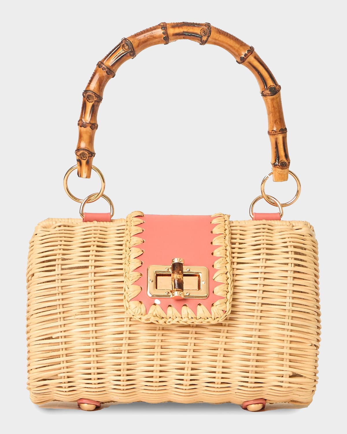 BTB Los Angeles Mason Bamboo Handle Rattan Clutch Bag | Thumbnail 4 BTB Los Angeles Mason Bamboo Handle Rattan Clutch Bag | Thumbnail 4