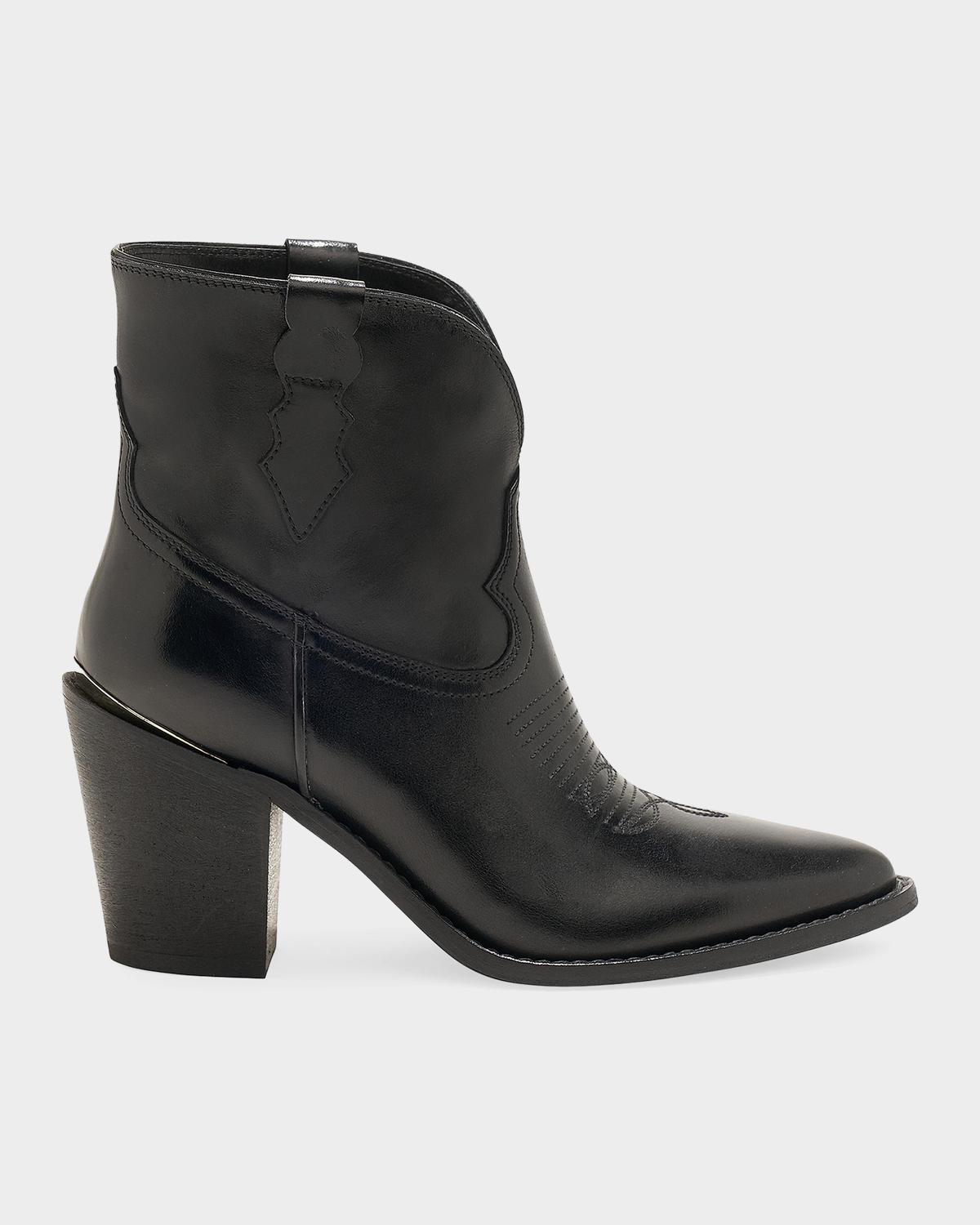 Partlow 90mm Marge Shiny Leather Ankle Boots