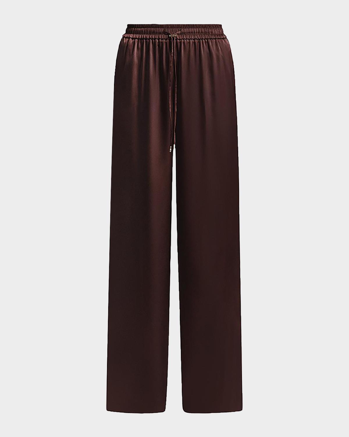 BCBGMAXAZRIA Amara Wide-Leg Charmeuse Pants