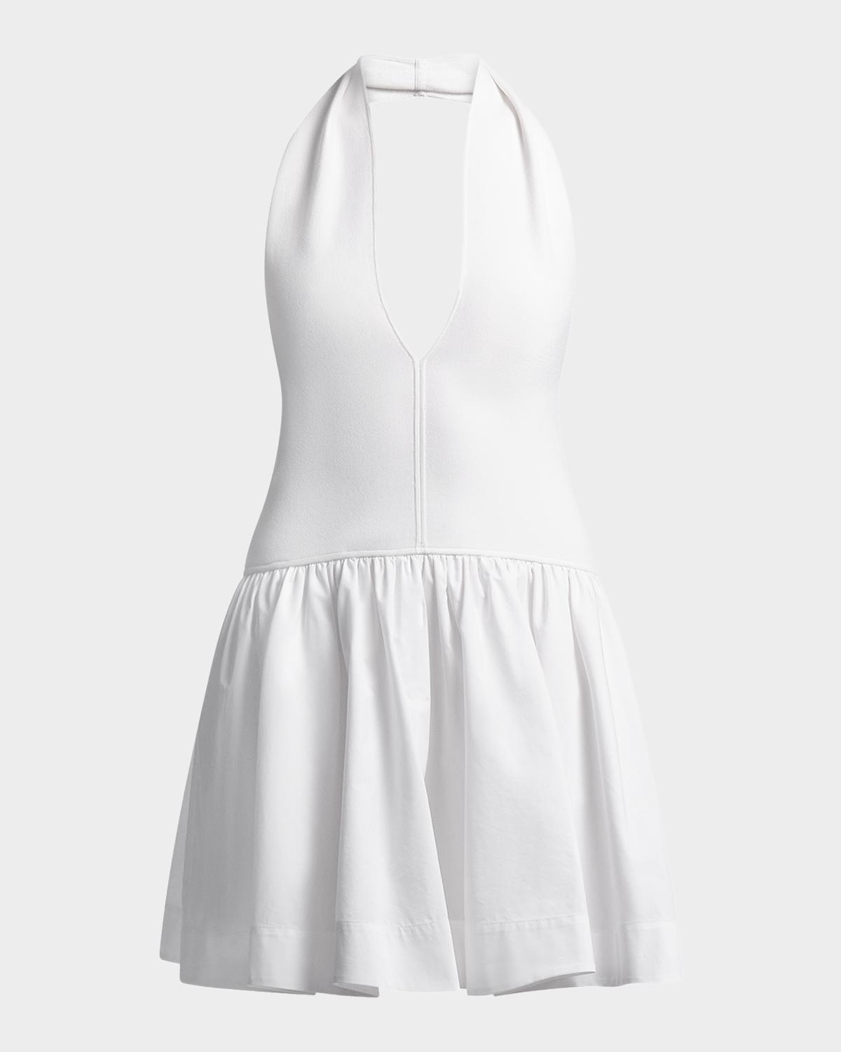 BCBGMAXAZRIA Perle Plunging Fit-&-Flare Mini Dress