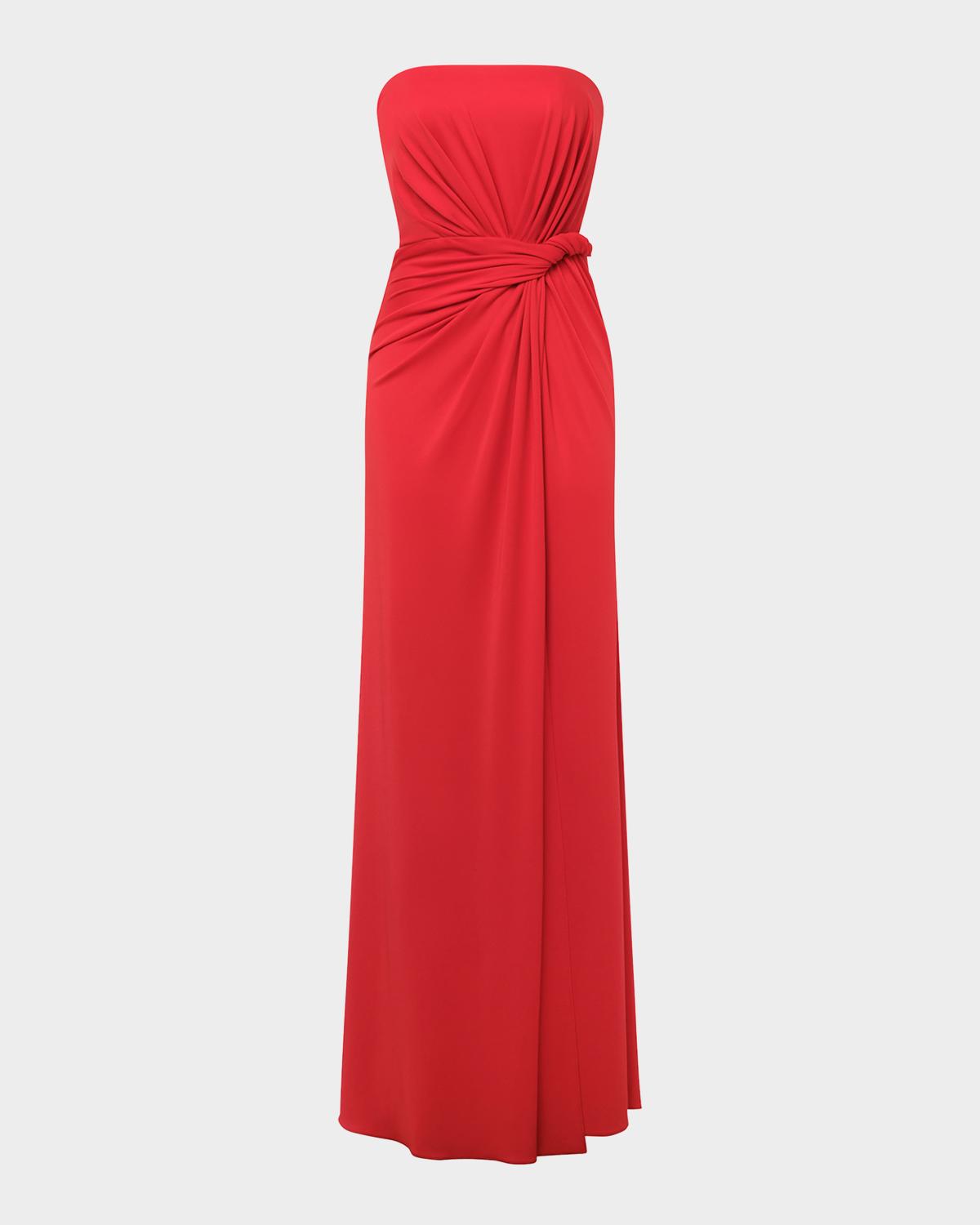 BCBGMAXAZRIA Stella Strapless Side-Twist Column Gown