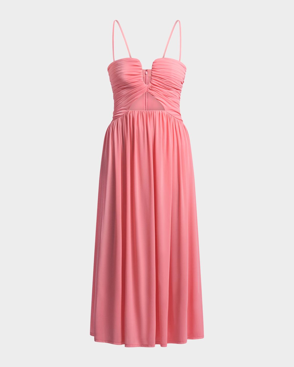 BCBGMAXAZRIA Mimi Sweetheart Cutout Jersey Midi Dress