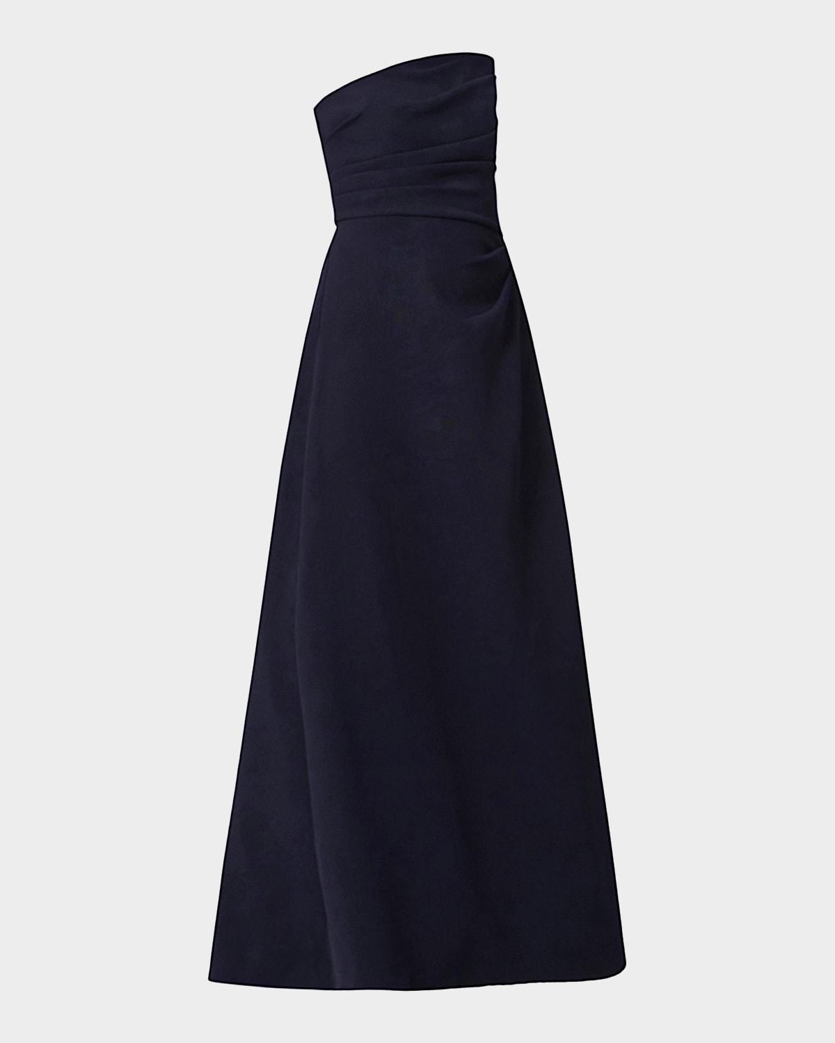 Shoshanna Dory Asymmetric Strapless Gown In Blue