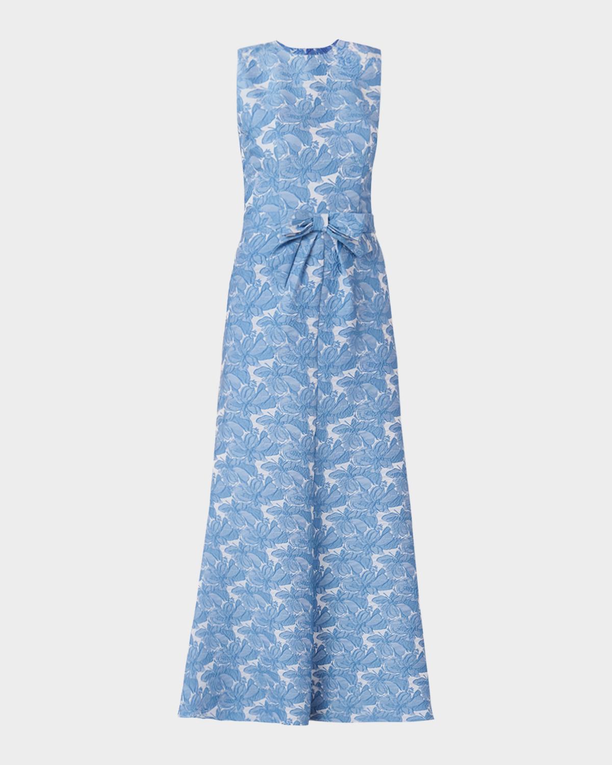 Shoshanna Loren Sleeveless Floral Jacquard Gown