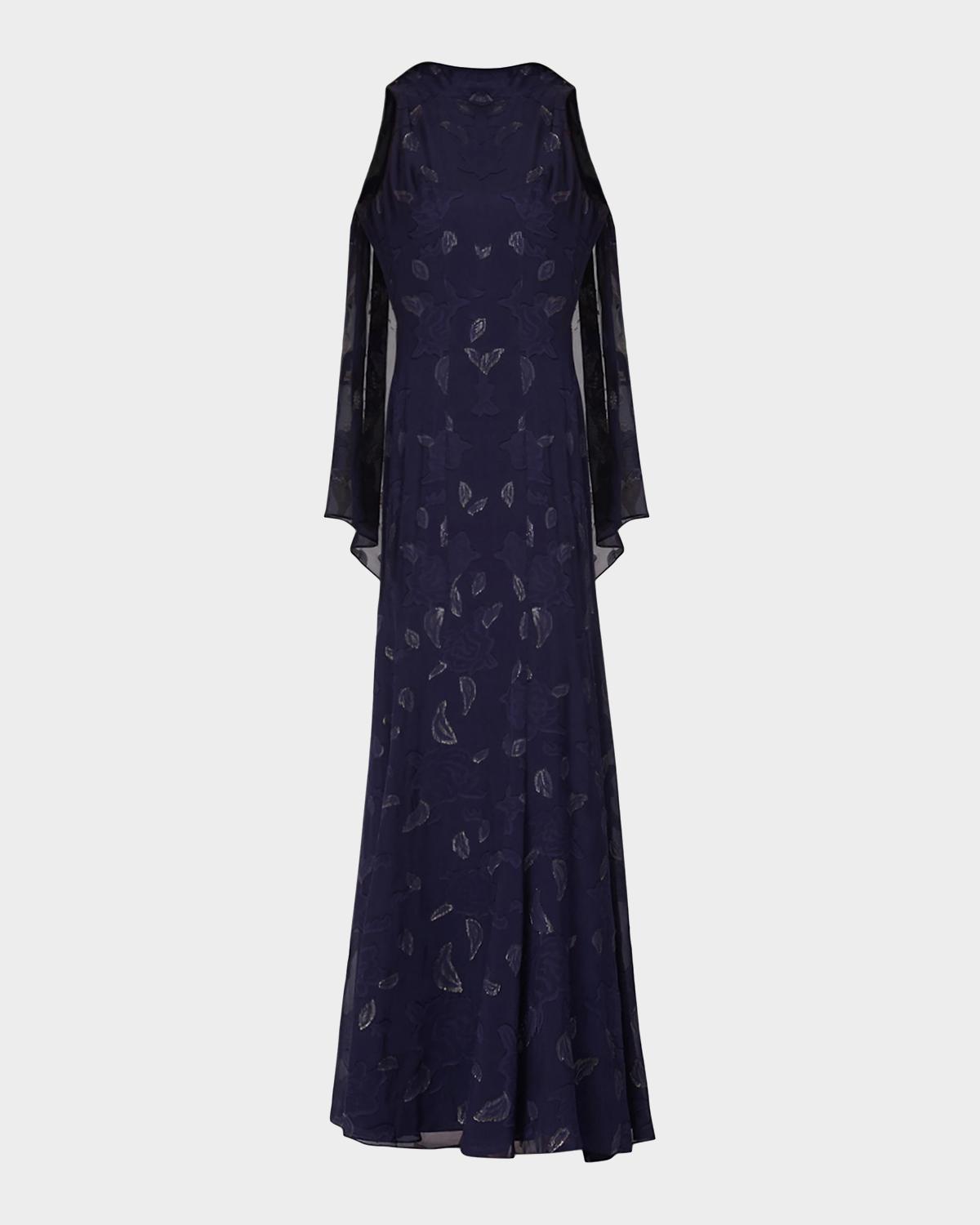 Shoshanna Quinn Metallic Lurex Maxi Dress