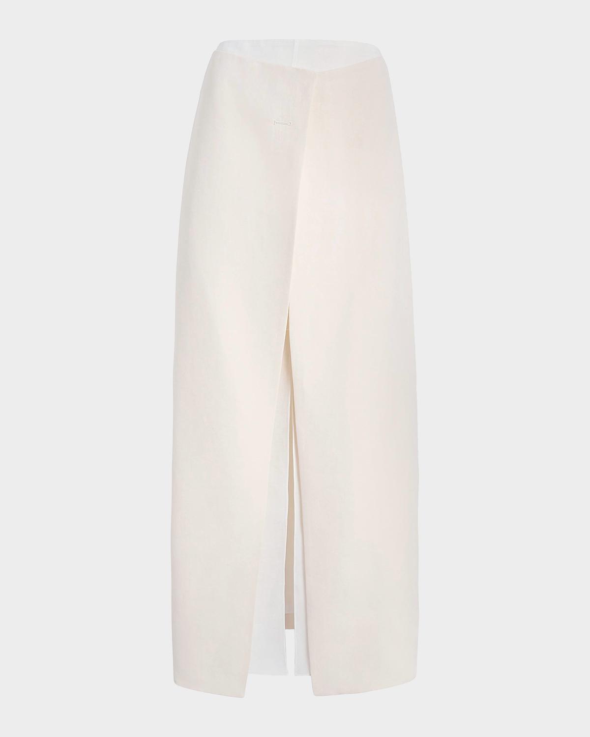 Khaite Tal Layered Slit Maxi Skirt