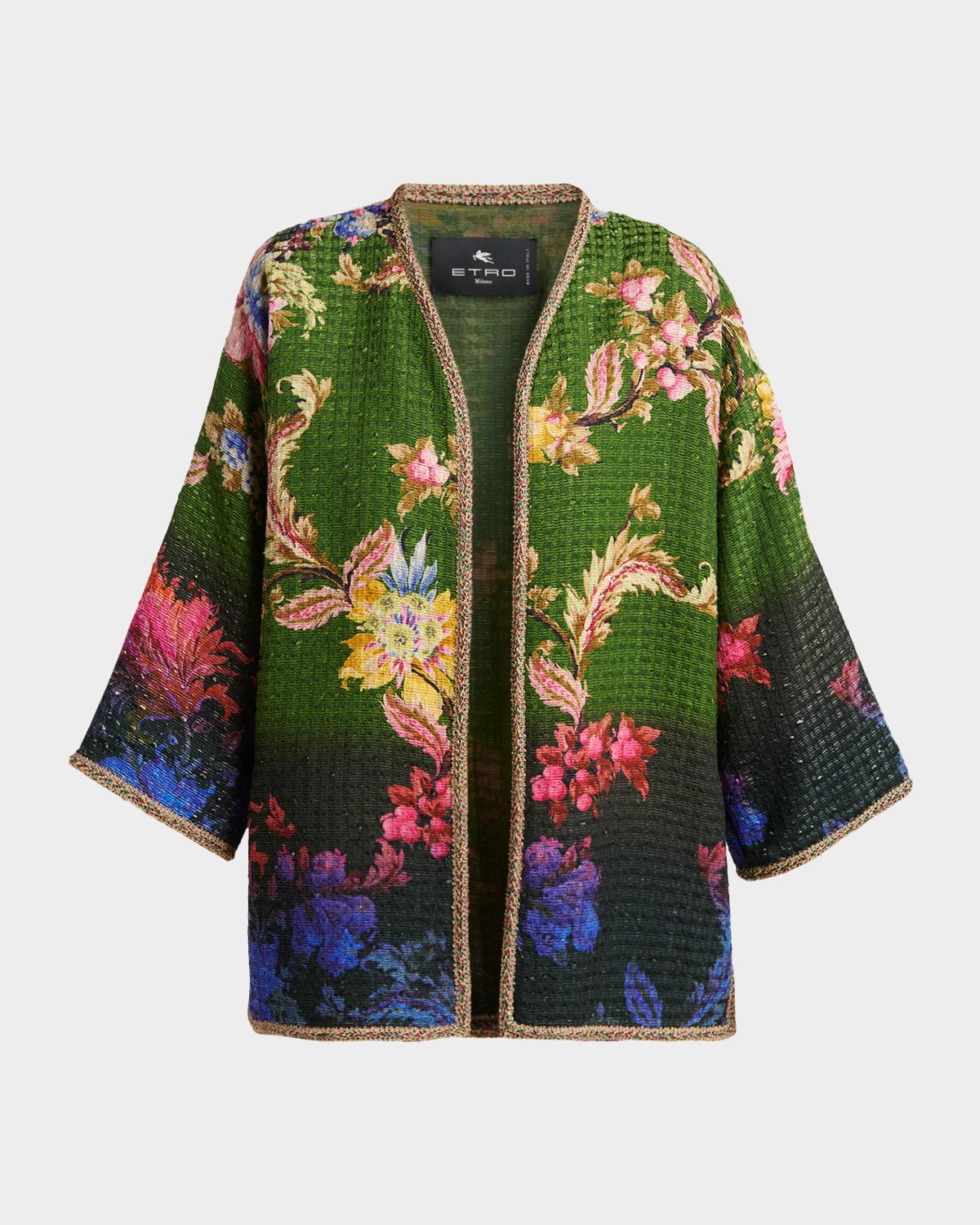 Etro Kesa Ombre Floral Woven Jacket