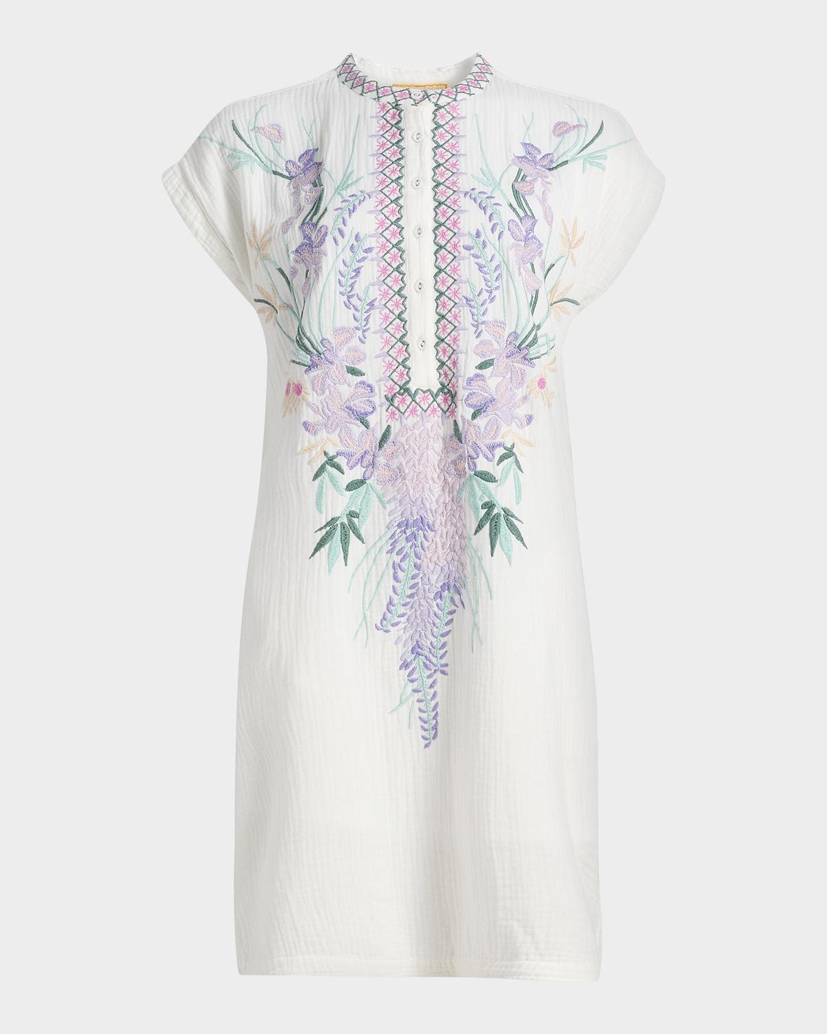 Johnny Was Mishti Floral Cotton Mini Dress