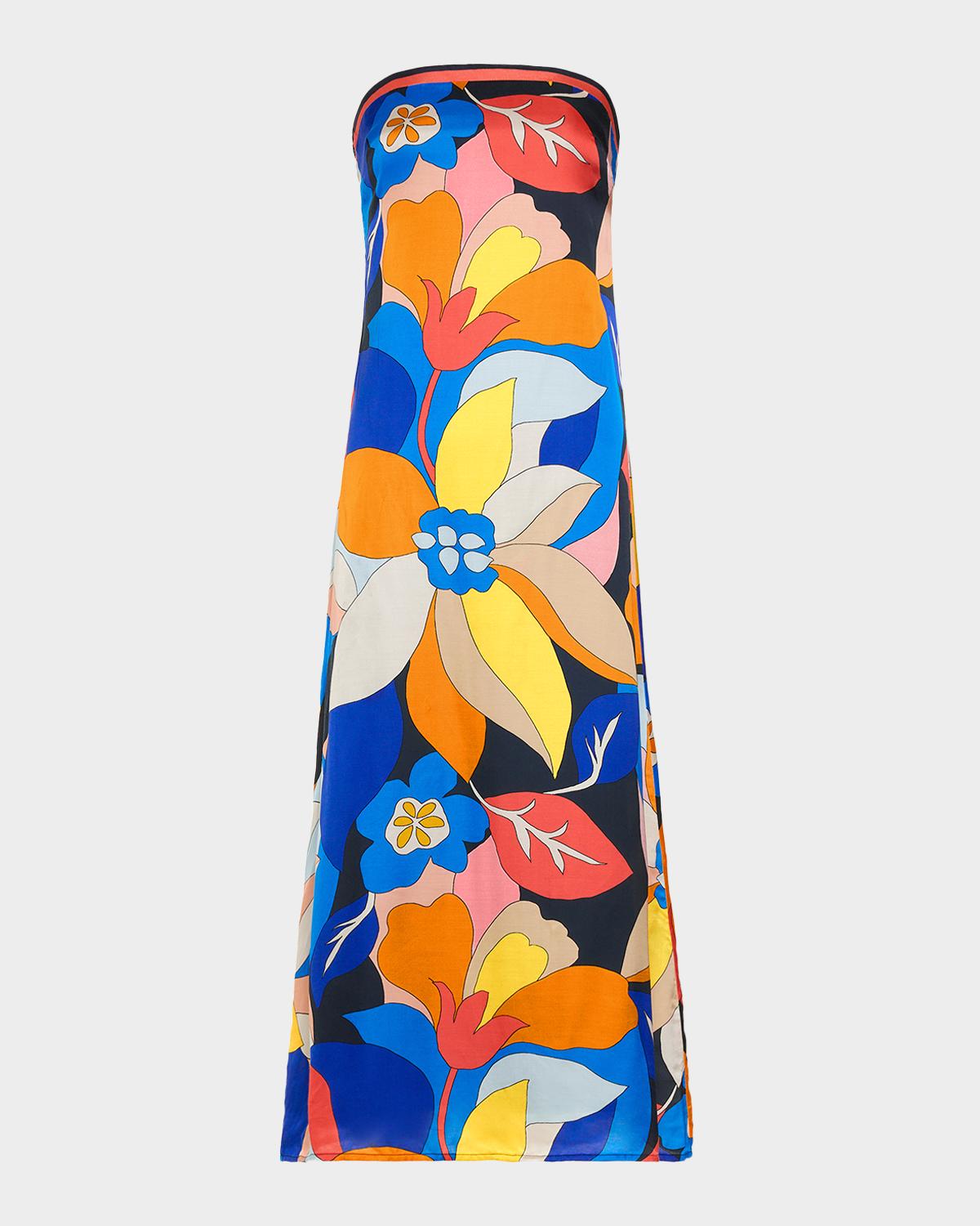 Ramy Brook Isley Strapless Satin Midi Dress
