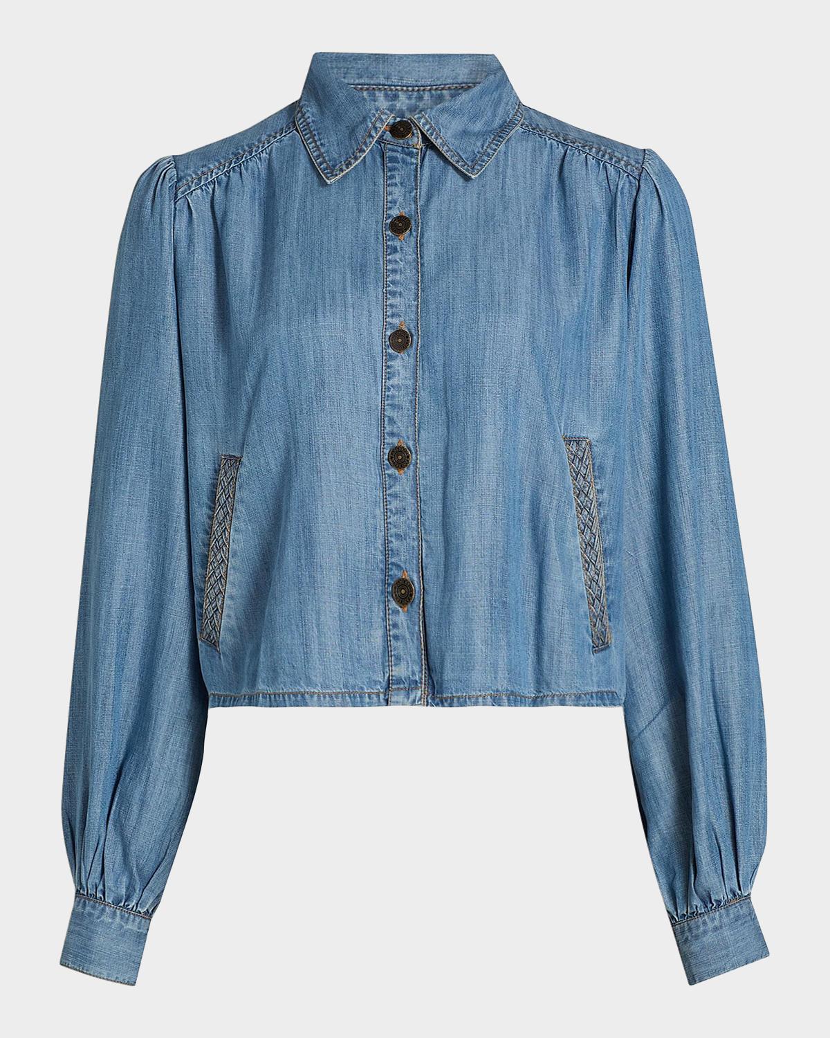 Ramy Brook Aisla Spread Collar Top