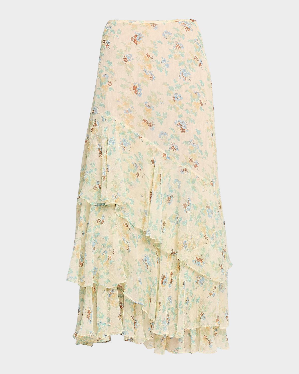 Ulla Johnson Meadow Silk Midi Skirt