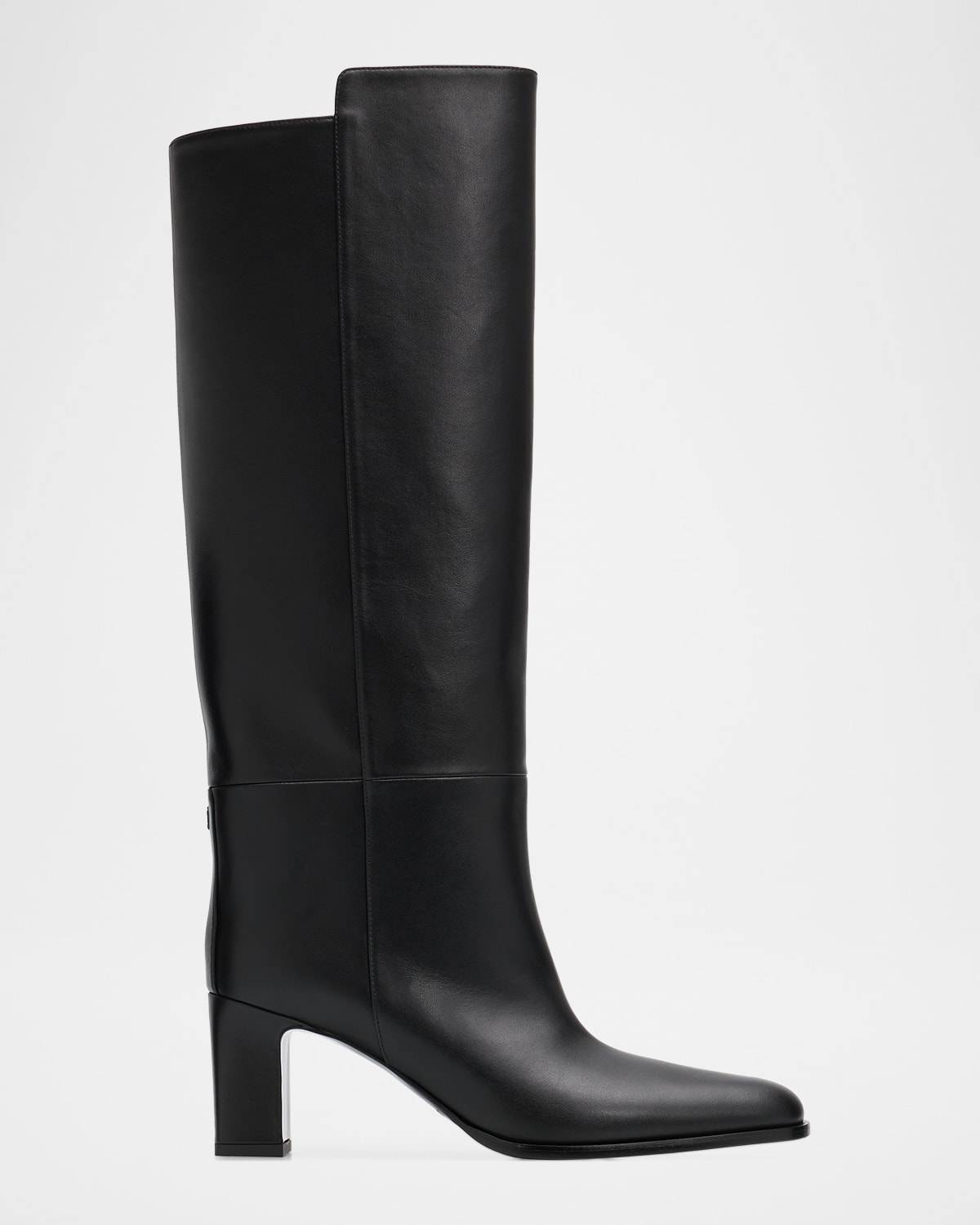 Jimmy Choo 65mm Caly Leather Knee-high Boots In Black