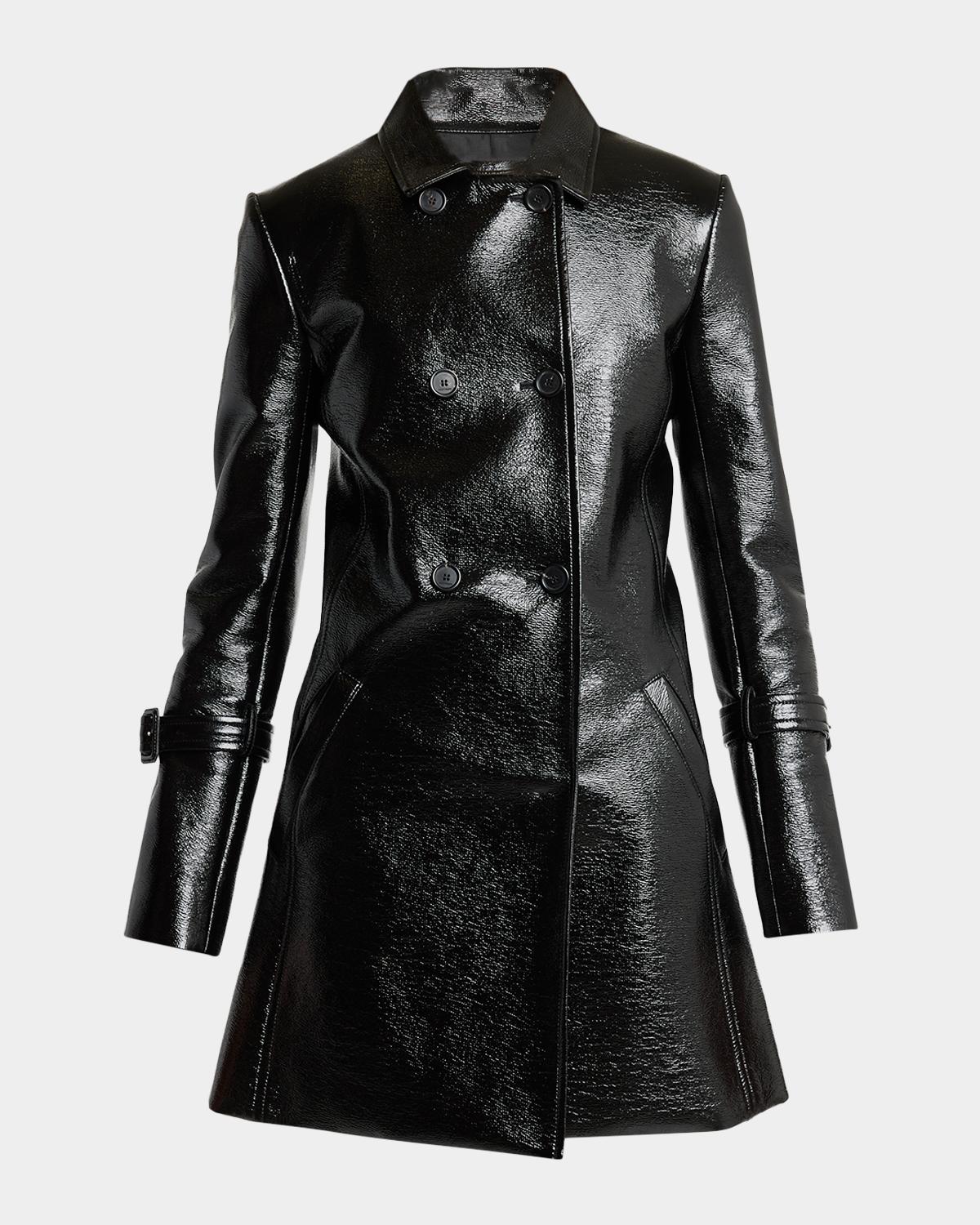 Courreges Double-Breasted Vinyl Coat