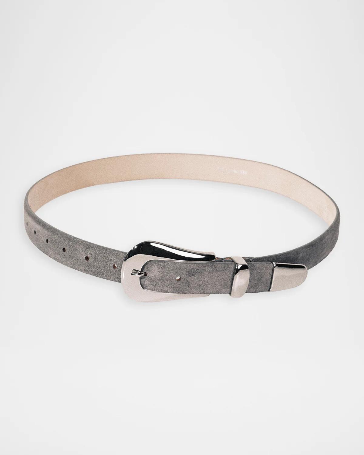 Dehanche Colette Suede Belt In Fog Suede