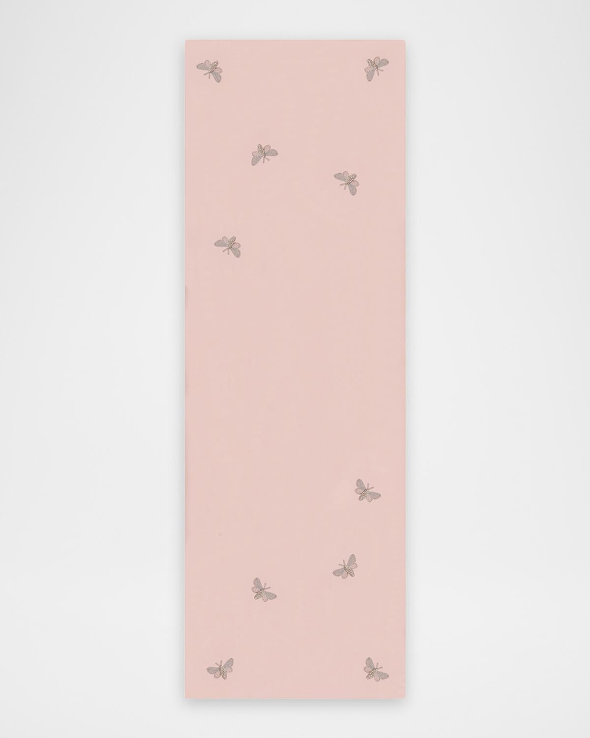 Janavi India Butterflies Embroidered Merino Wool Scarf