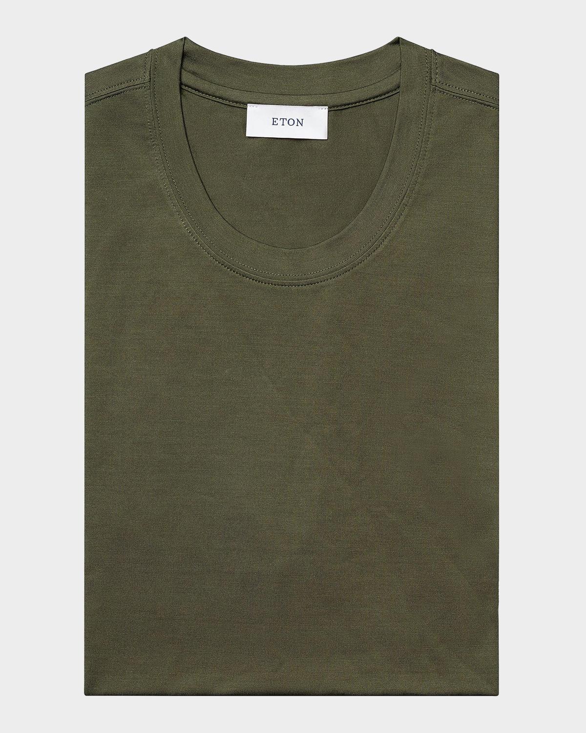 Eton Cotton-Silk Crewneck T-Shirt