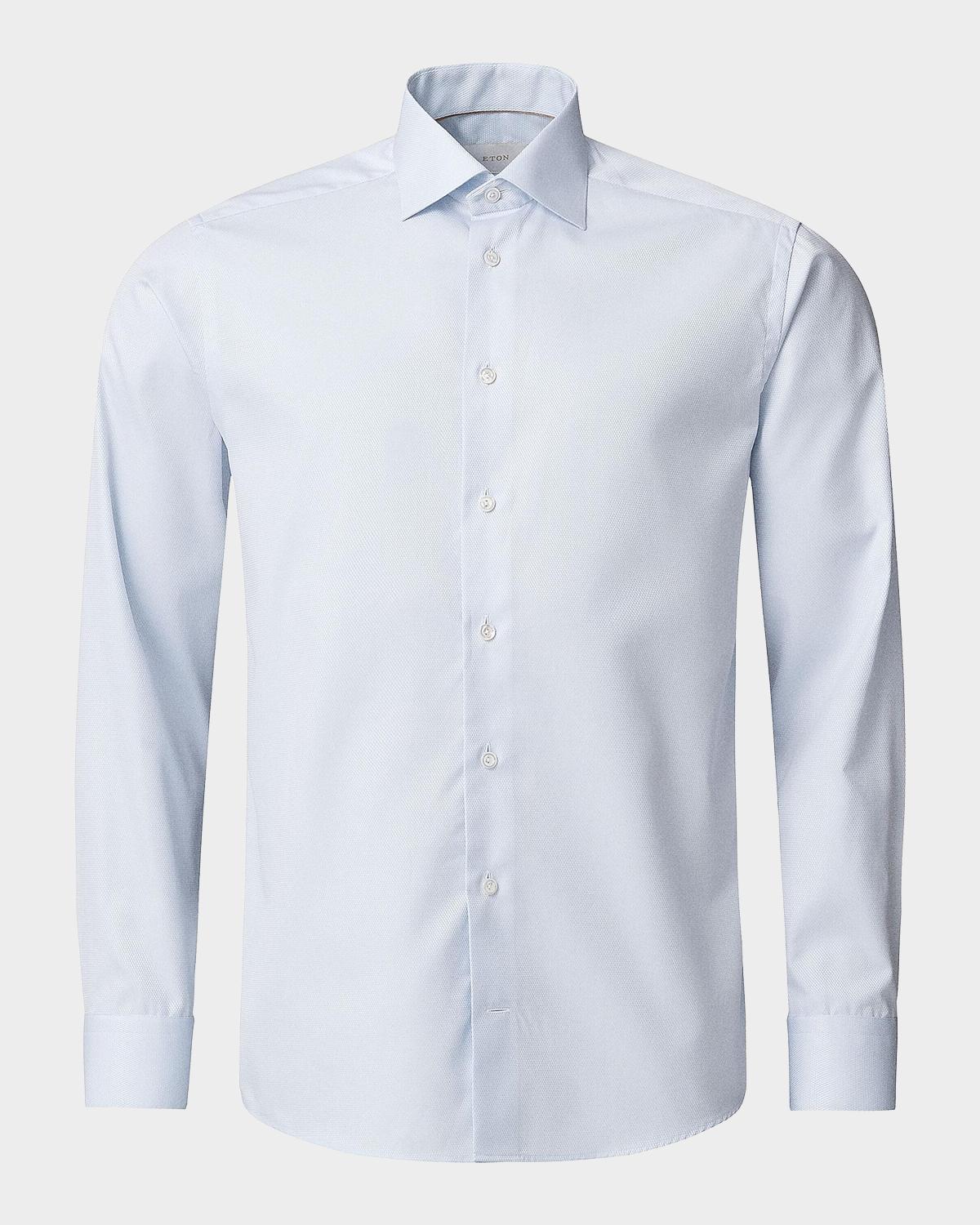 Eton Men's Contemporary-Fit Textured Elevated Piqué Shirt