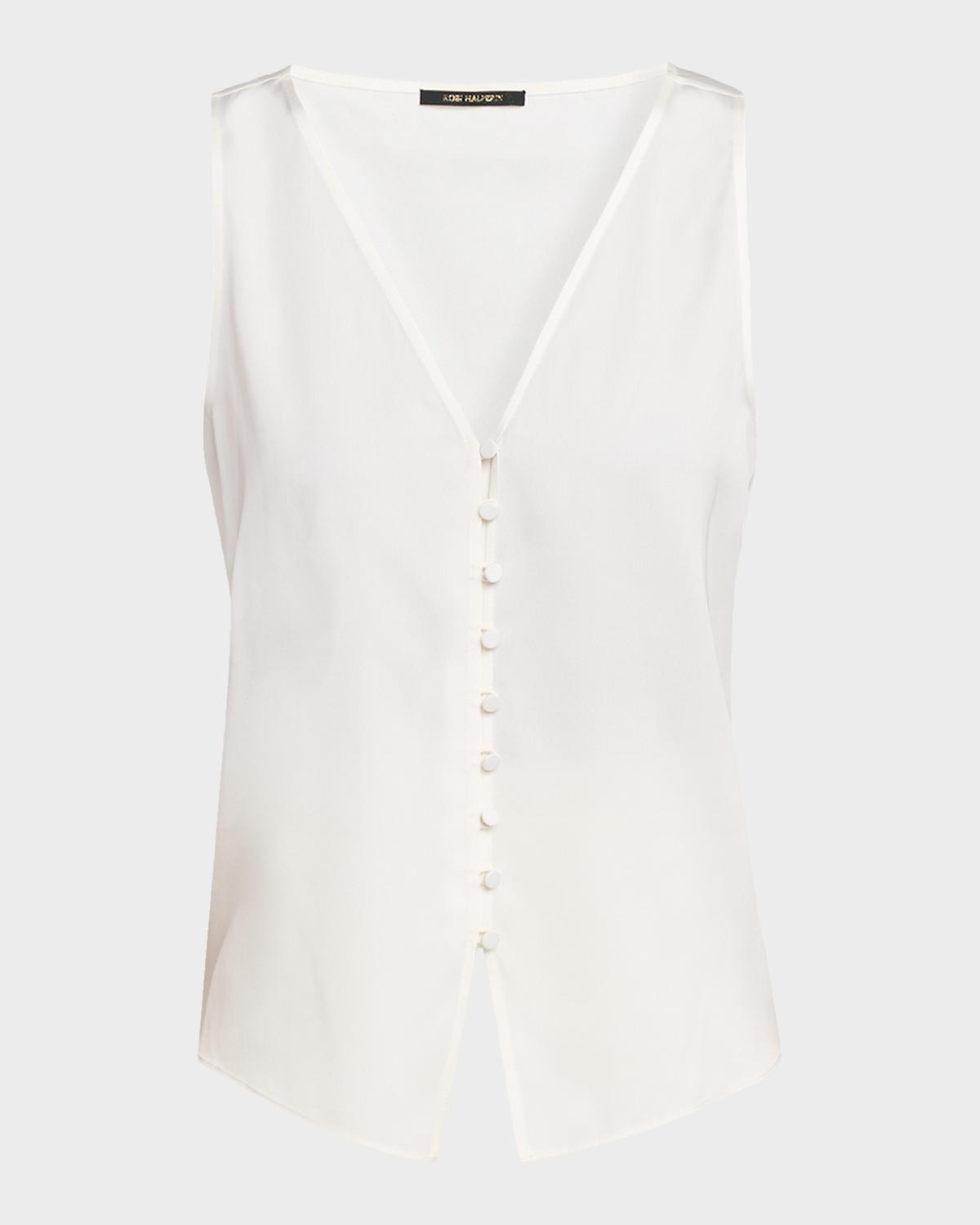 Kobi Halperin Colette Silk-Blend Sleeveless Blouse
