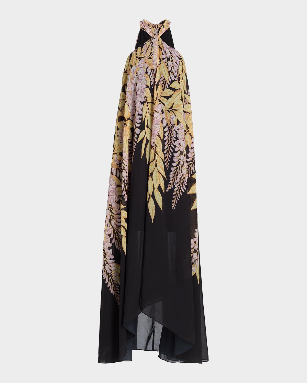 Kobi Halperin Daria Floral Halter Maxi Dress