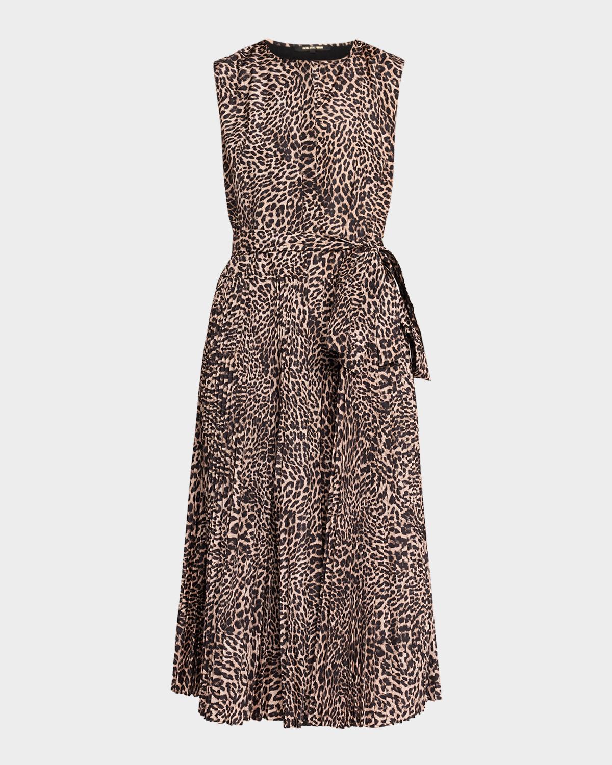Kobi Halperin Stella Leopard-Print Midi Dress